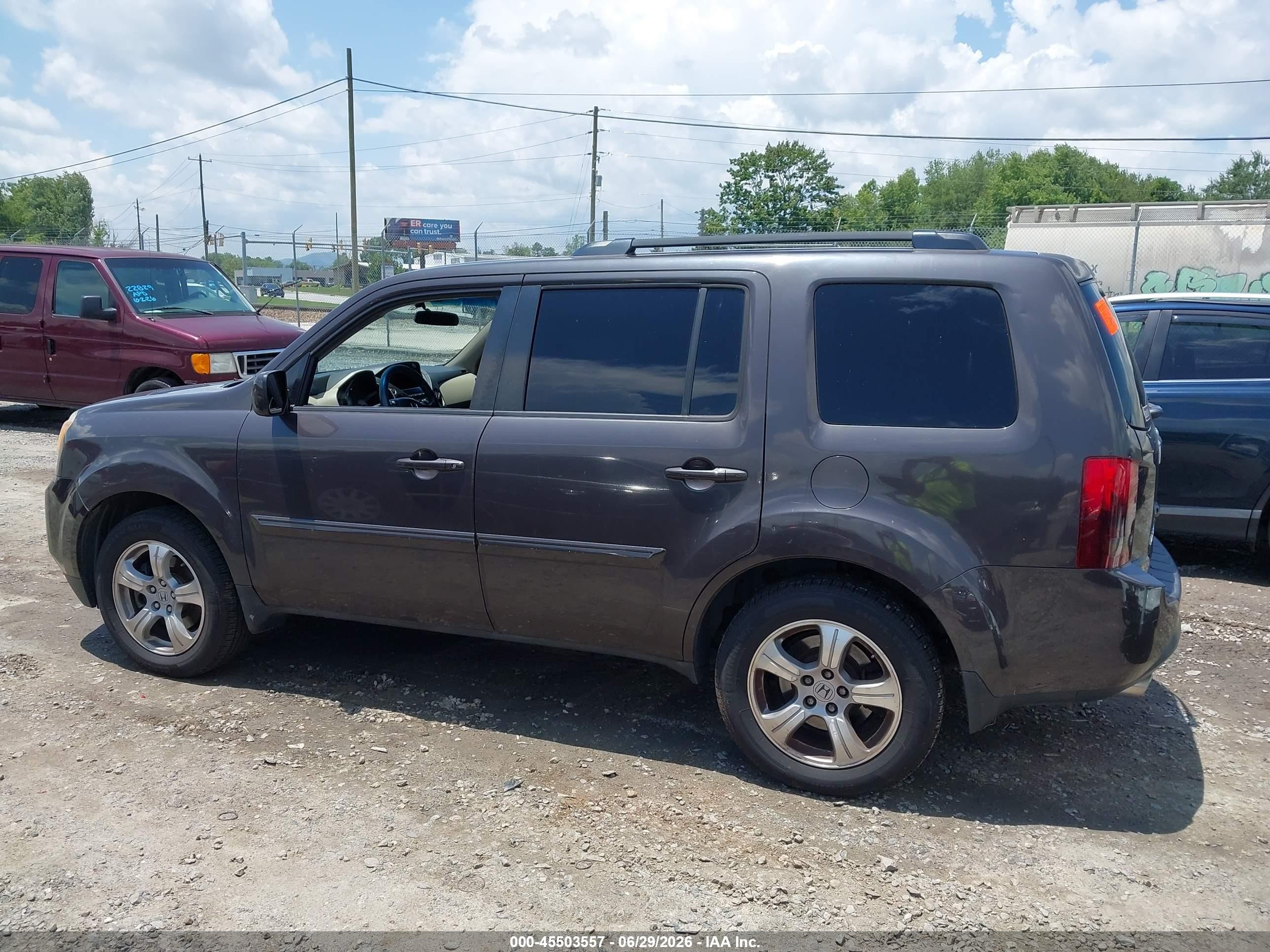 2013 Honda Pilot Ex Brown vin: 5FNYF3H42DB006884