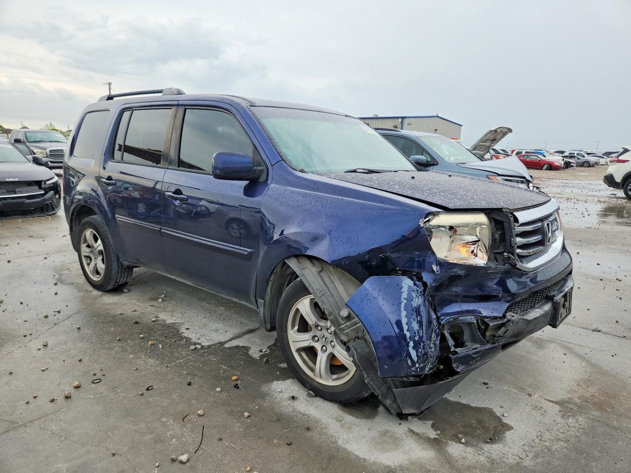2013 Honda Pilot Ex Blue vin: 5FNYF3H42DB018582