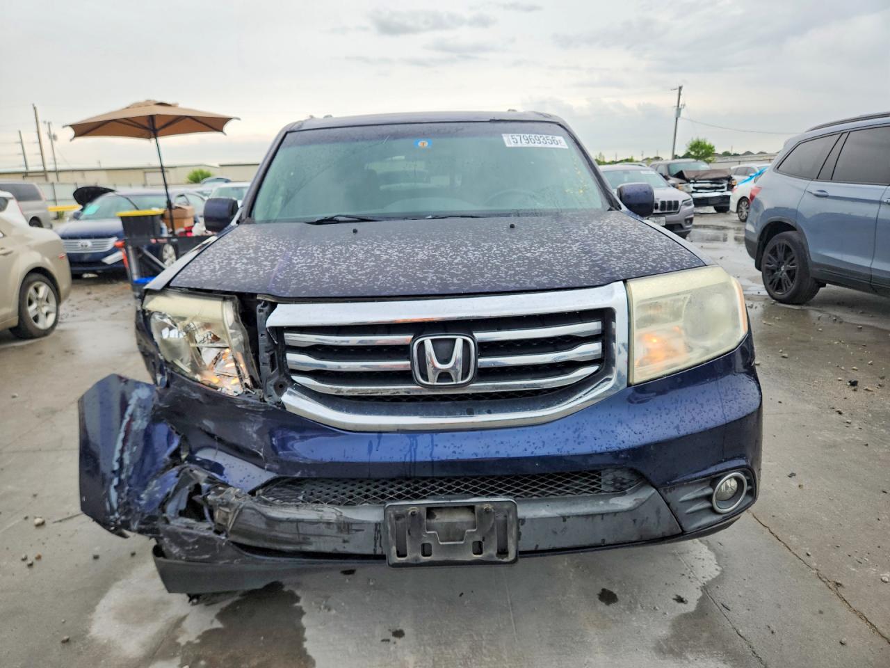 2013 Honda Pilot Ex Blue vin: 5FNYF3H42DB018582