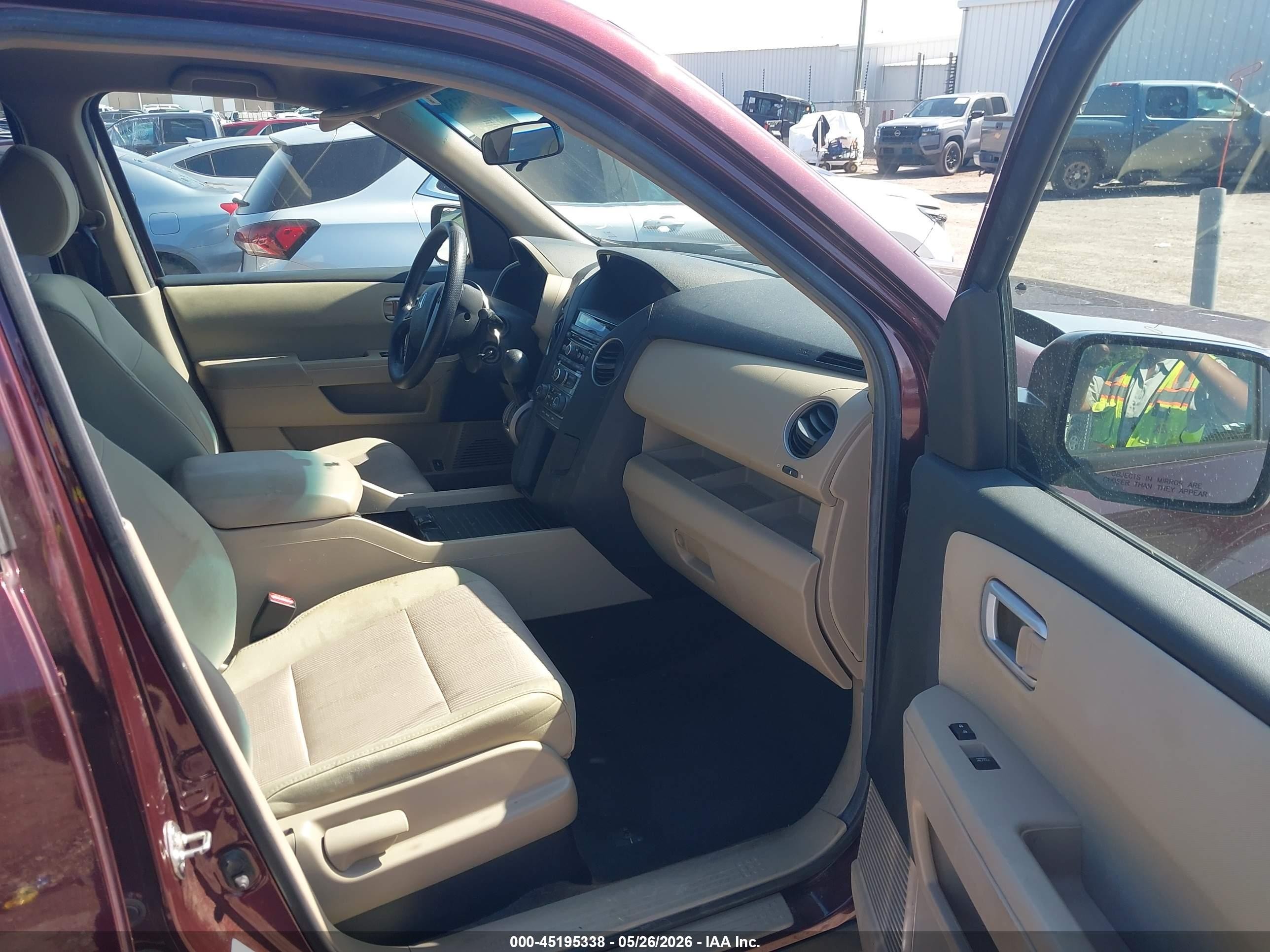2013 Honda Pilot Ex Maroon vin: 5FNYF3H42DB018839