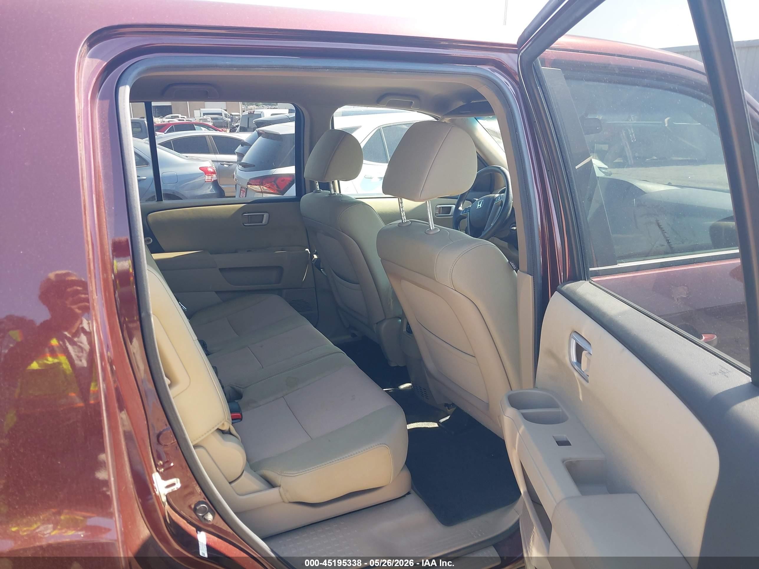 2013 Honda Pilot Ex Maroon vin: 5FNYF3H42DB018839