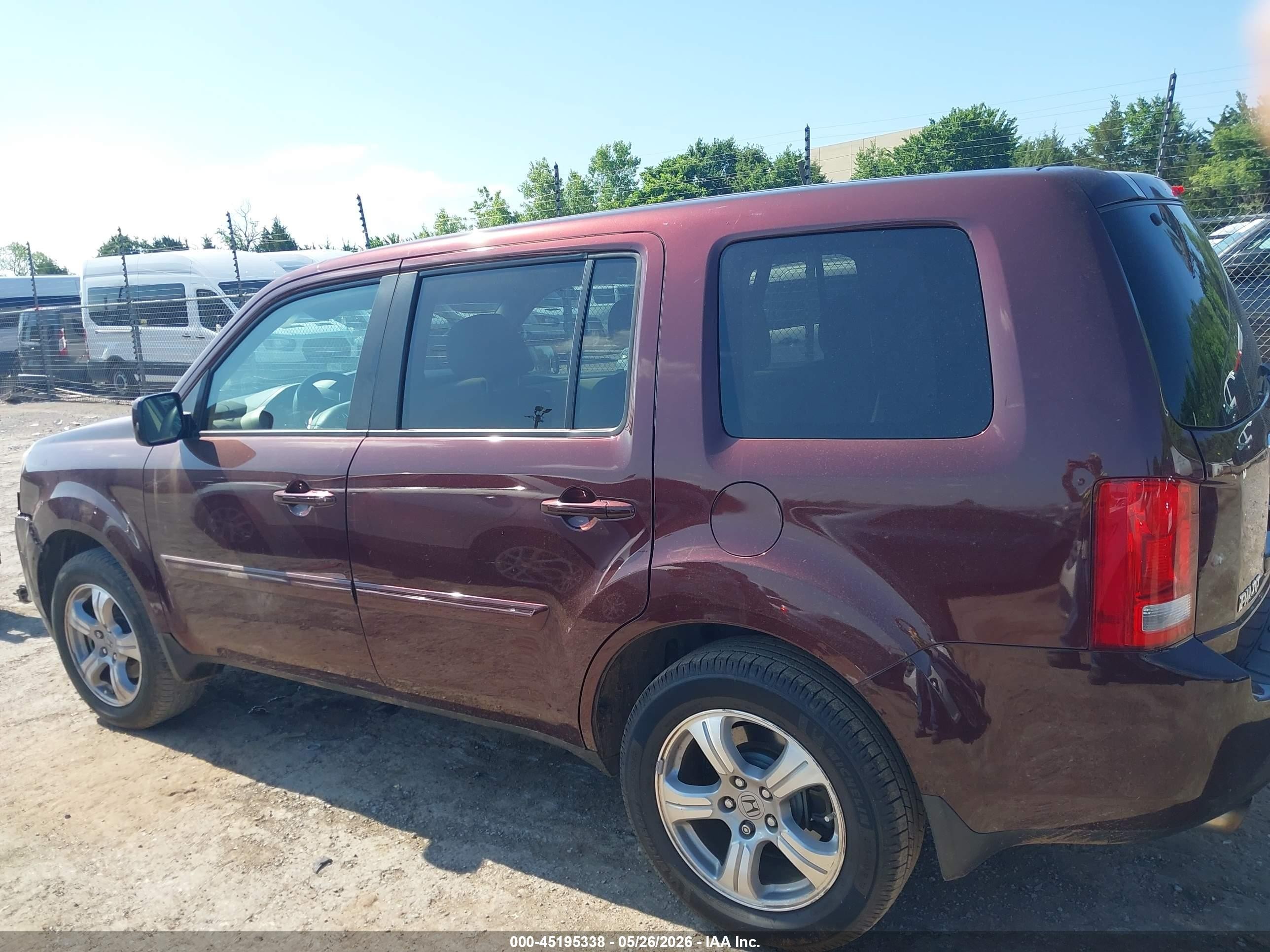 2013 Honda Pilot Ex Maroon vin: 5FNYF3H42DB018839