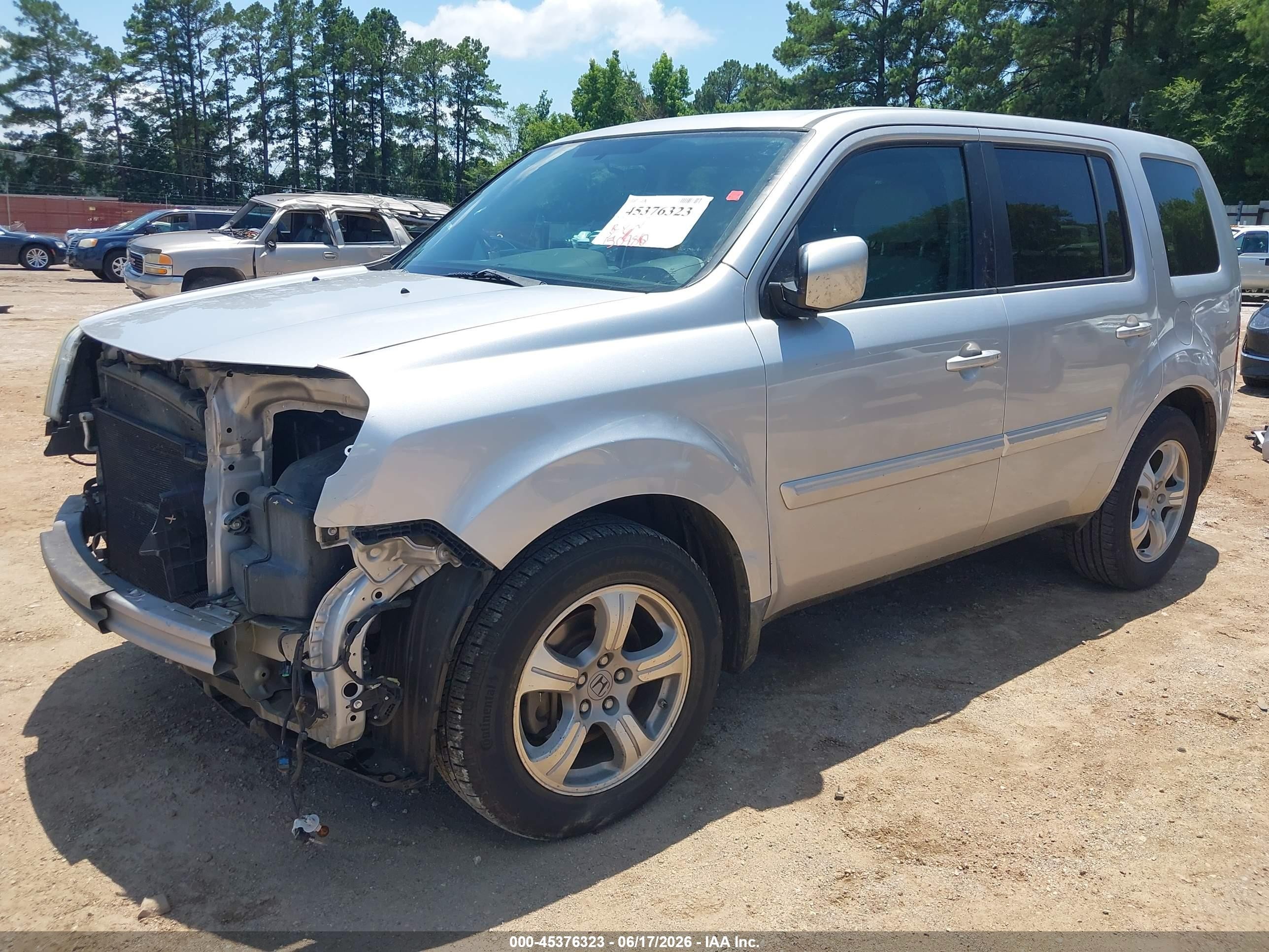 2014 Honda Pilot Ex Silver vin: 5FNYF3H42EB020513