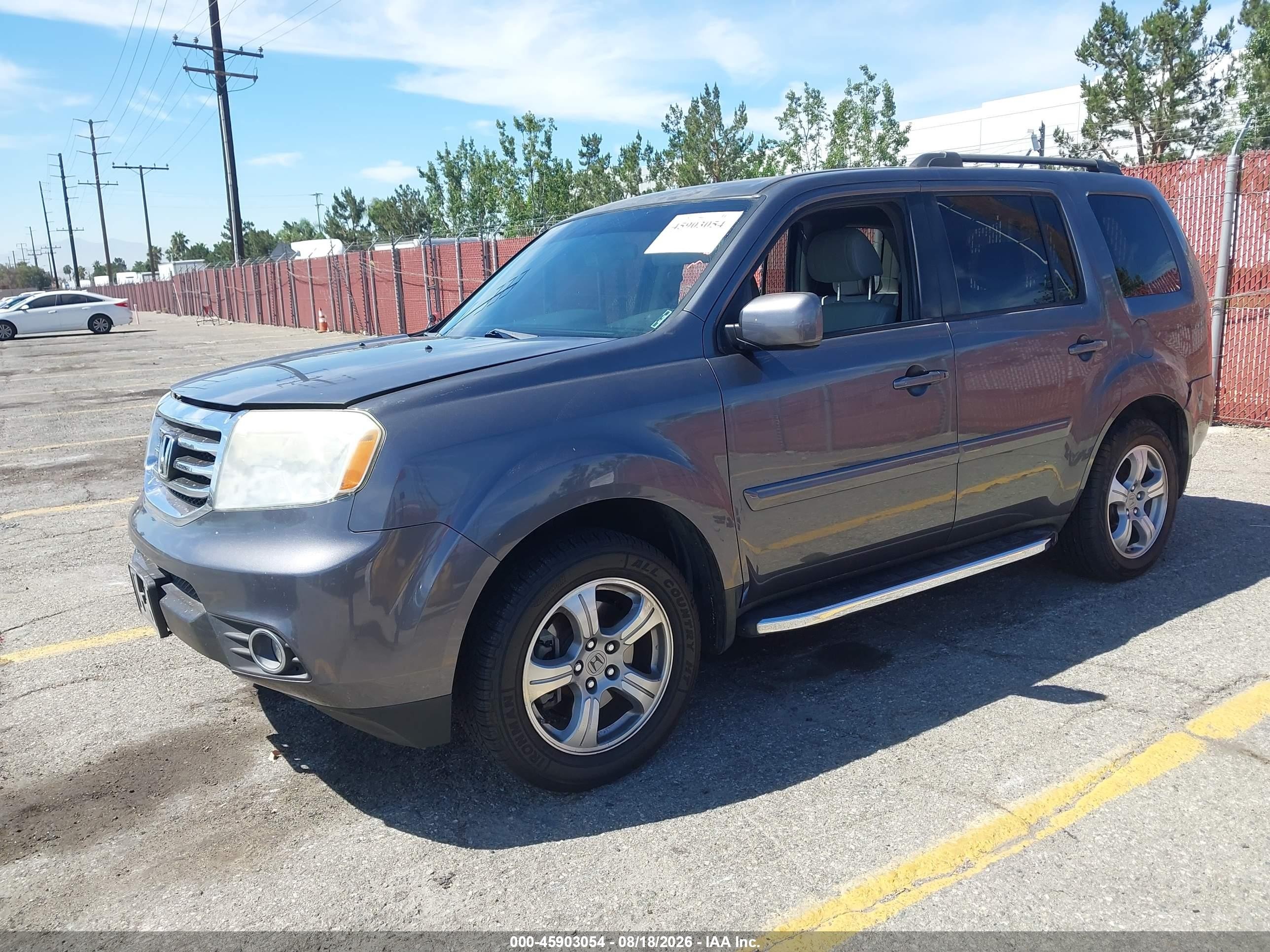 2014 Honda Pilot Ex Gray vin: 5FNYF3H42EB027185