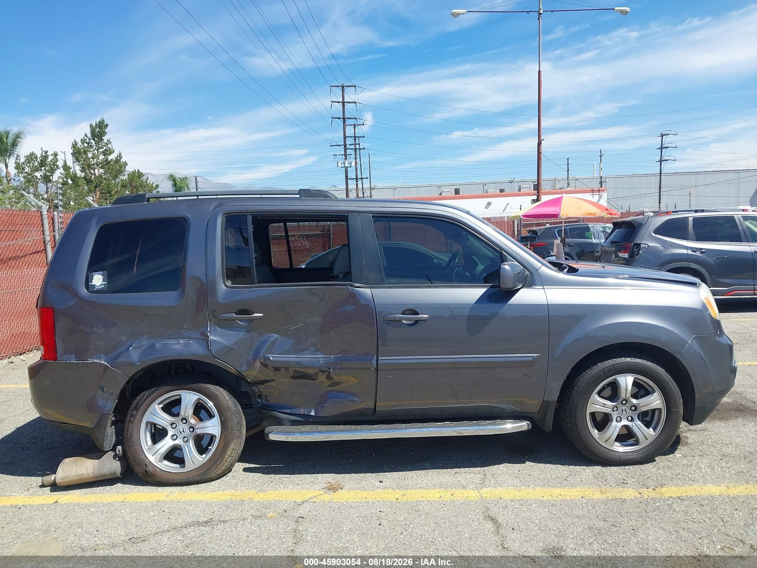 2014 Honda Pilot Ex Gray vin: 5FNYF3H42EB027185