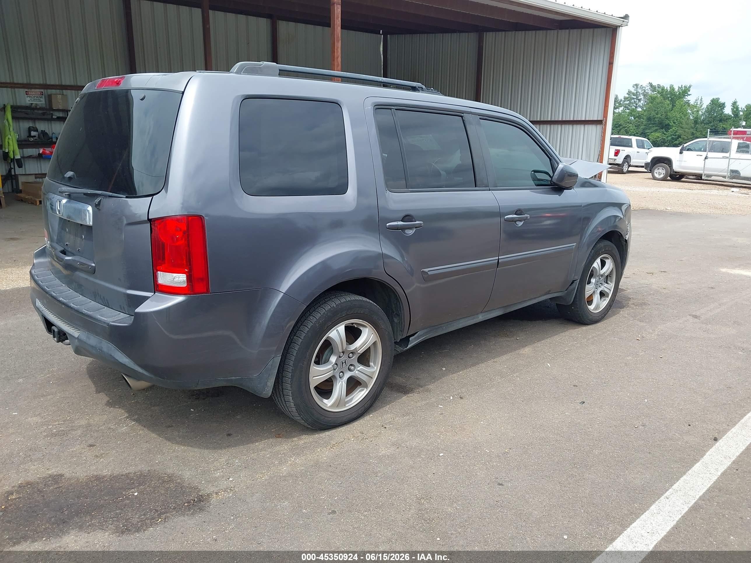 2015 Honda Pilot Ex Gray vin: 5FNYF3H42FB007519