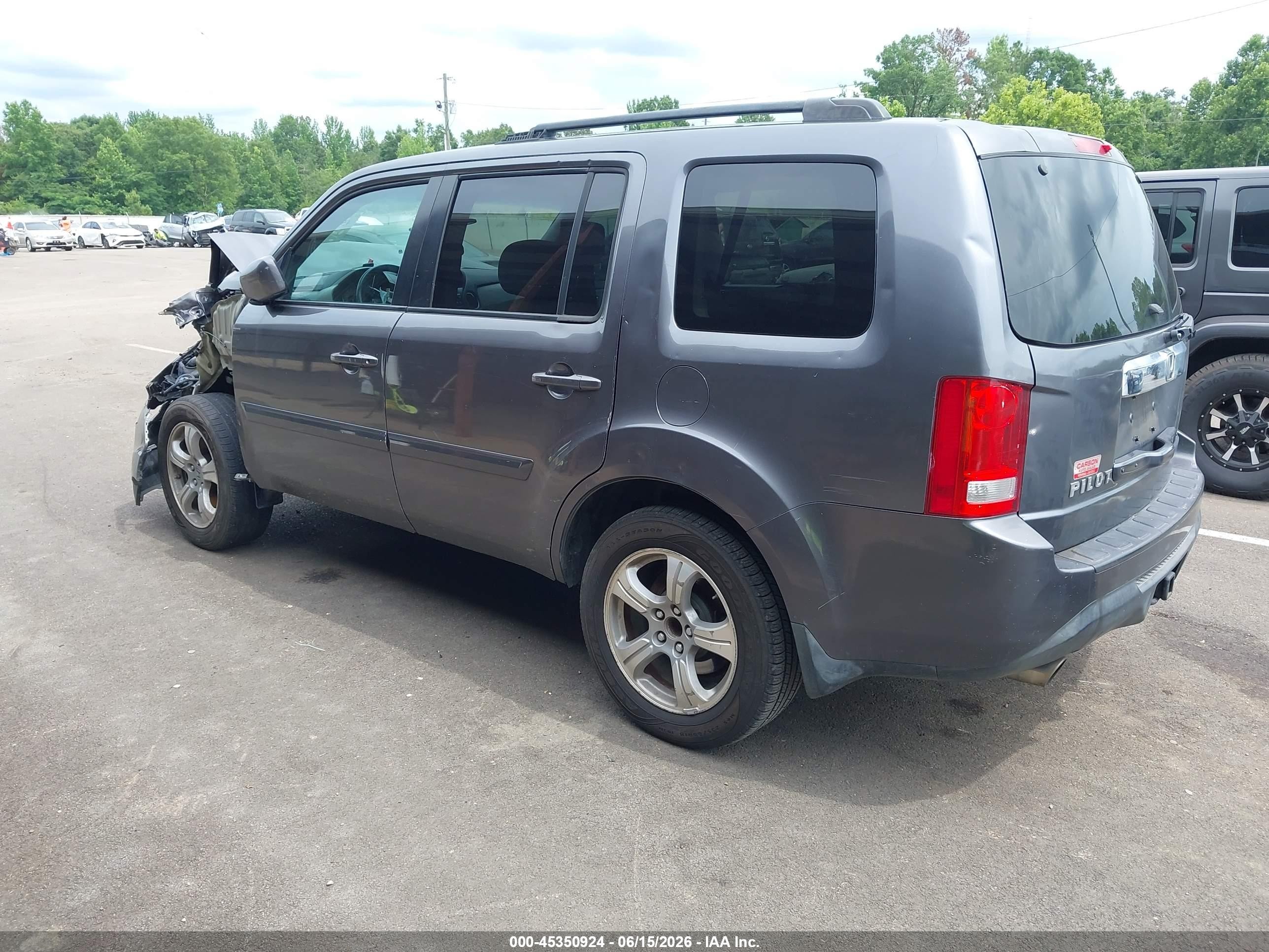 2015 Honda Pilot Ex Gray vin: 5FNYF3H42FB007519