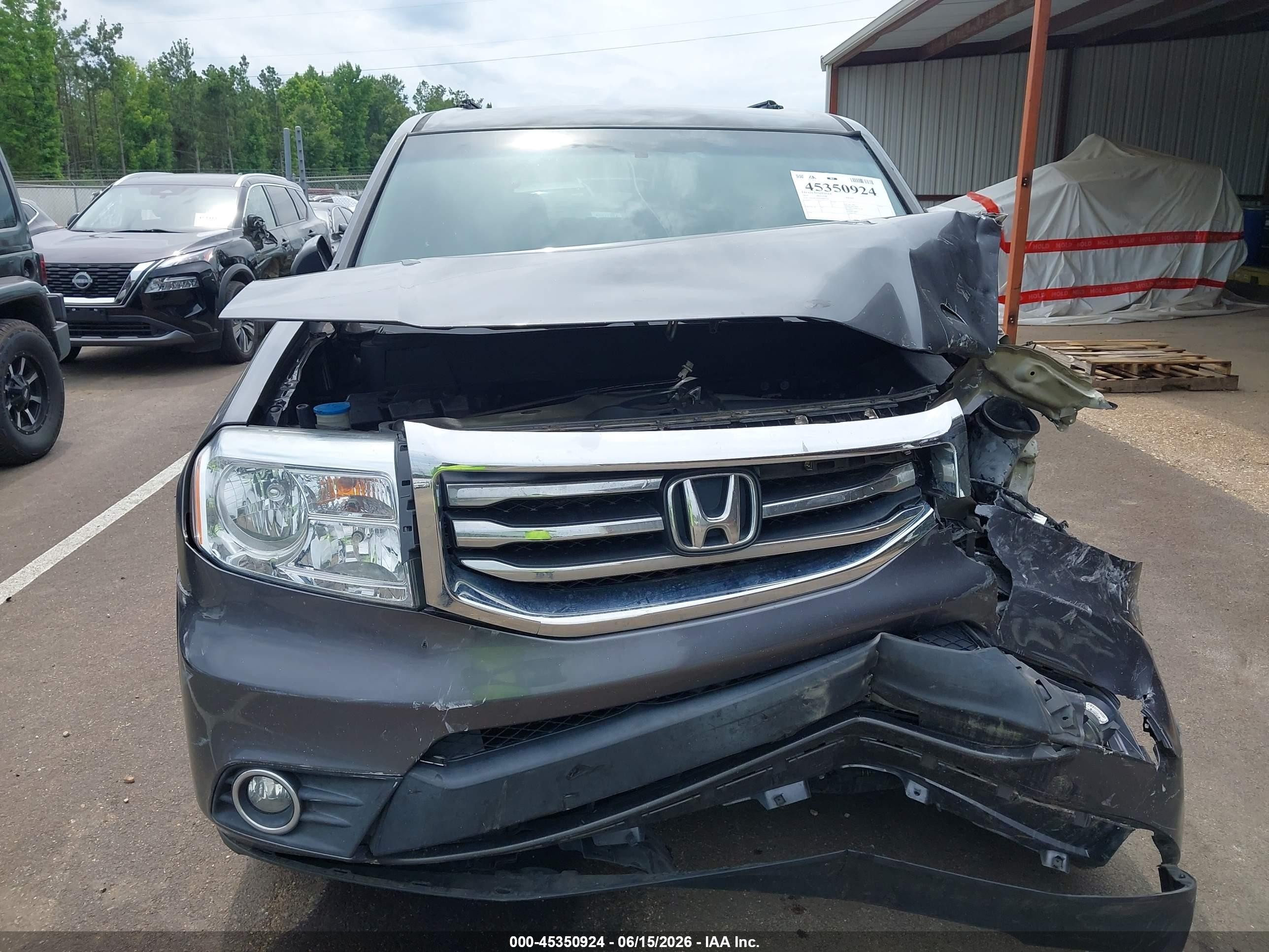 2015 Honda Pilot Ex Gray vin: 5FNYF3H42FB007519