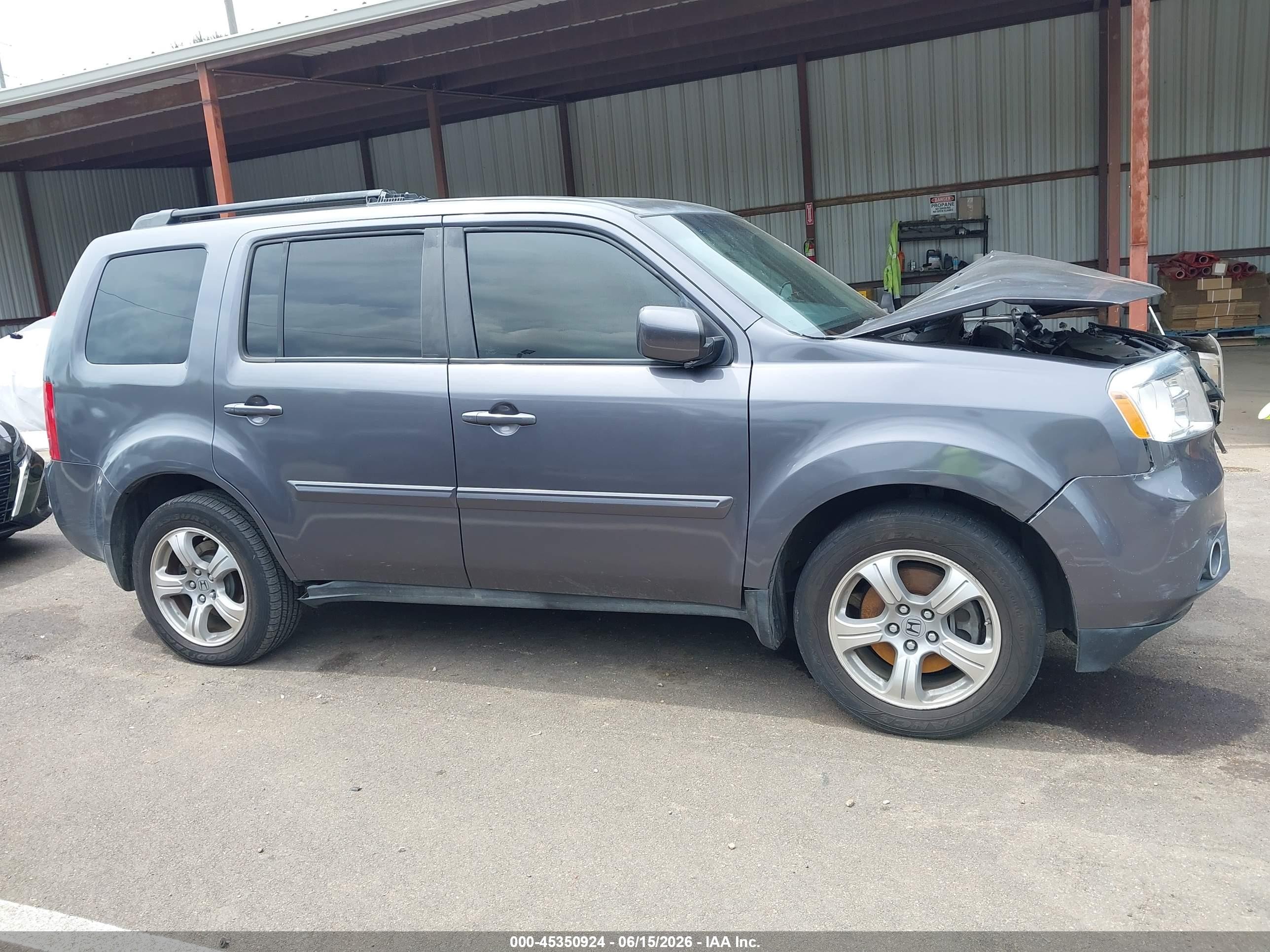 2015 Honda Pilot Ex Gray vin: 5FNYF3H42FB007519