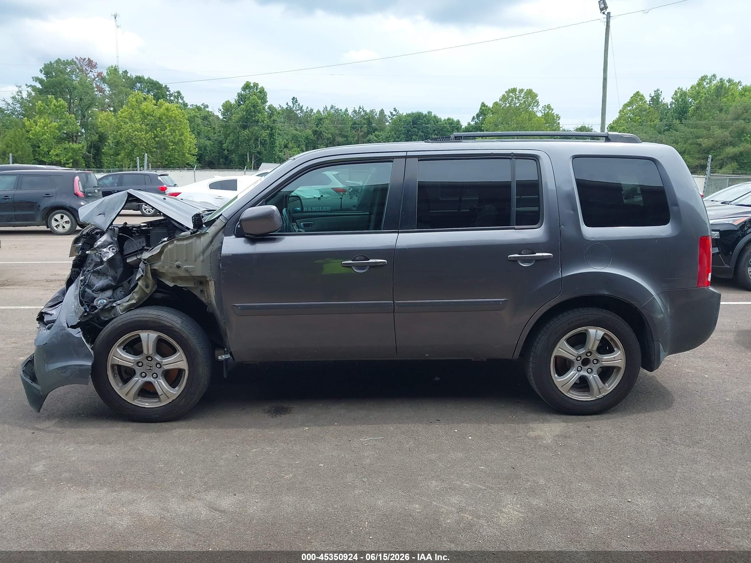 2015 Honda Pilot Ex Gray vin: 5FNYF3H42FB007519