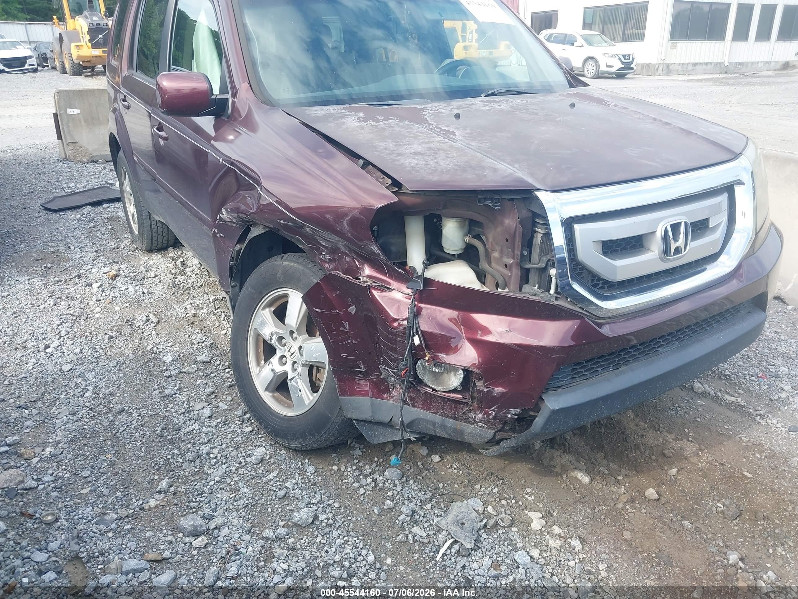 2010 Honda Pilot Ex Burgundy vin: 5FNYF3H43AB013757