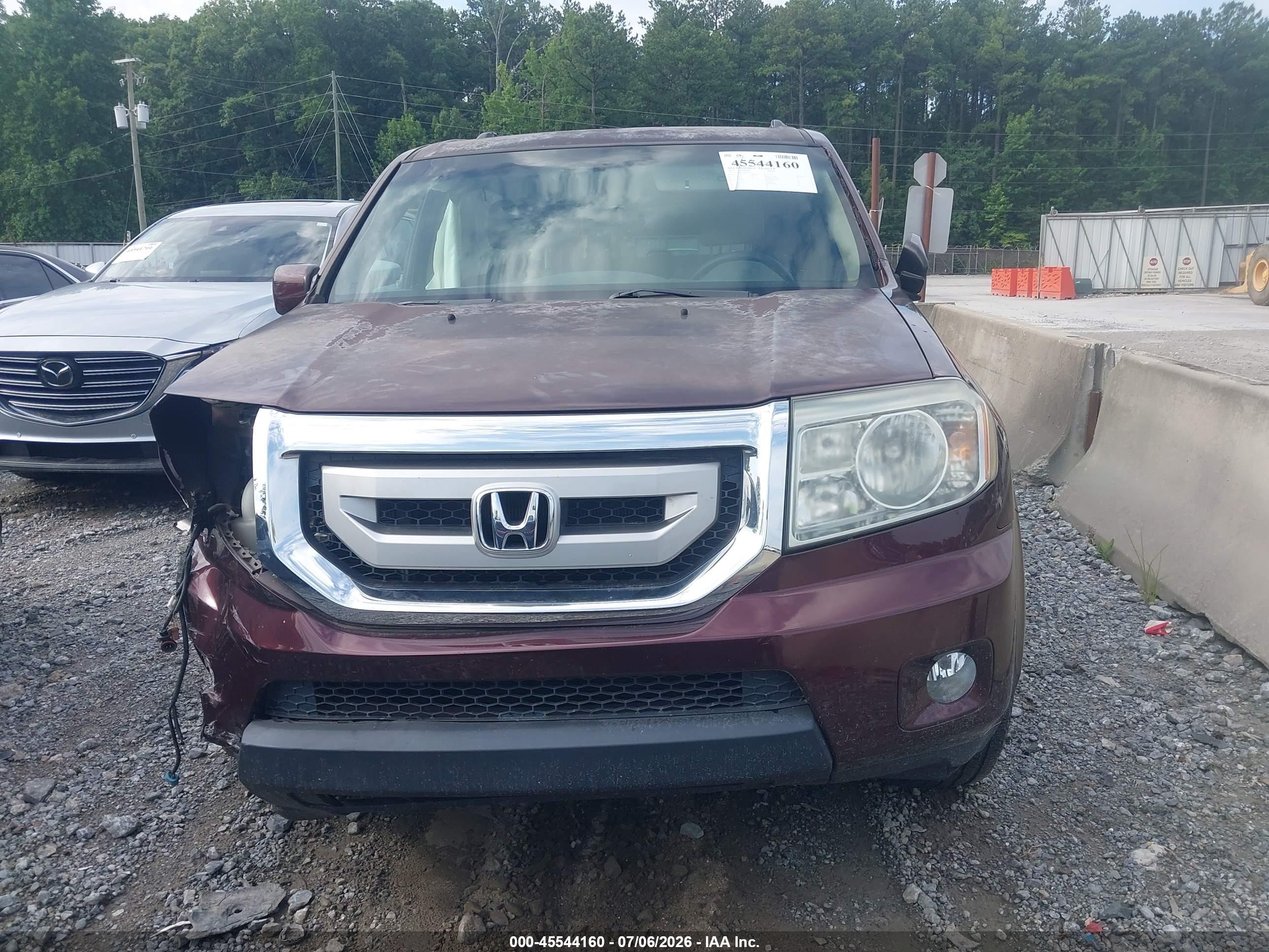 2010 Honda Pilot Ex Burgundy vin: 5FNYF3H43AB013757