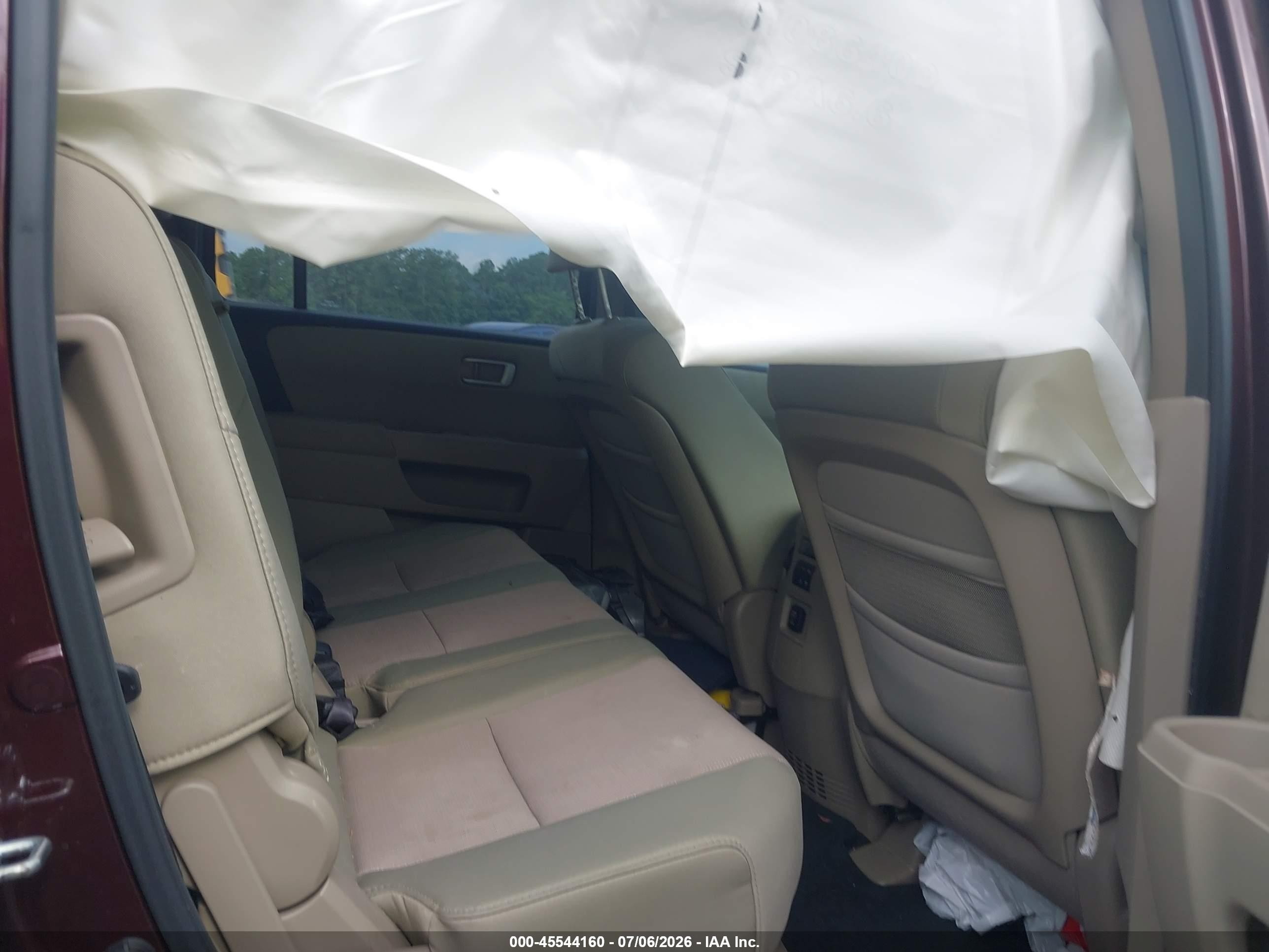 2010 Honda Pilot Ex Burgundy vin: 5FNYF3H43AB013757