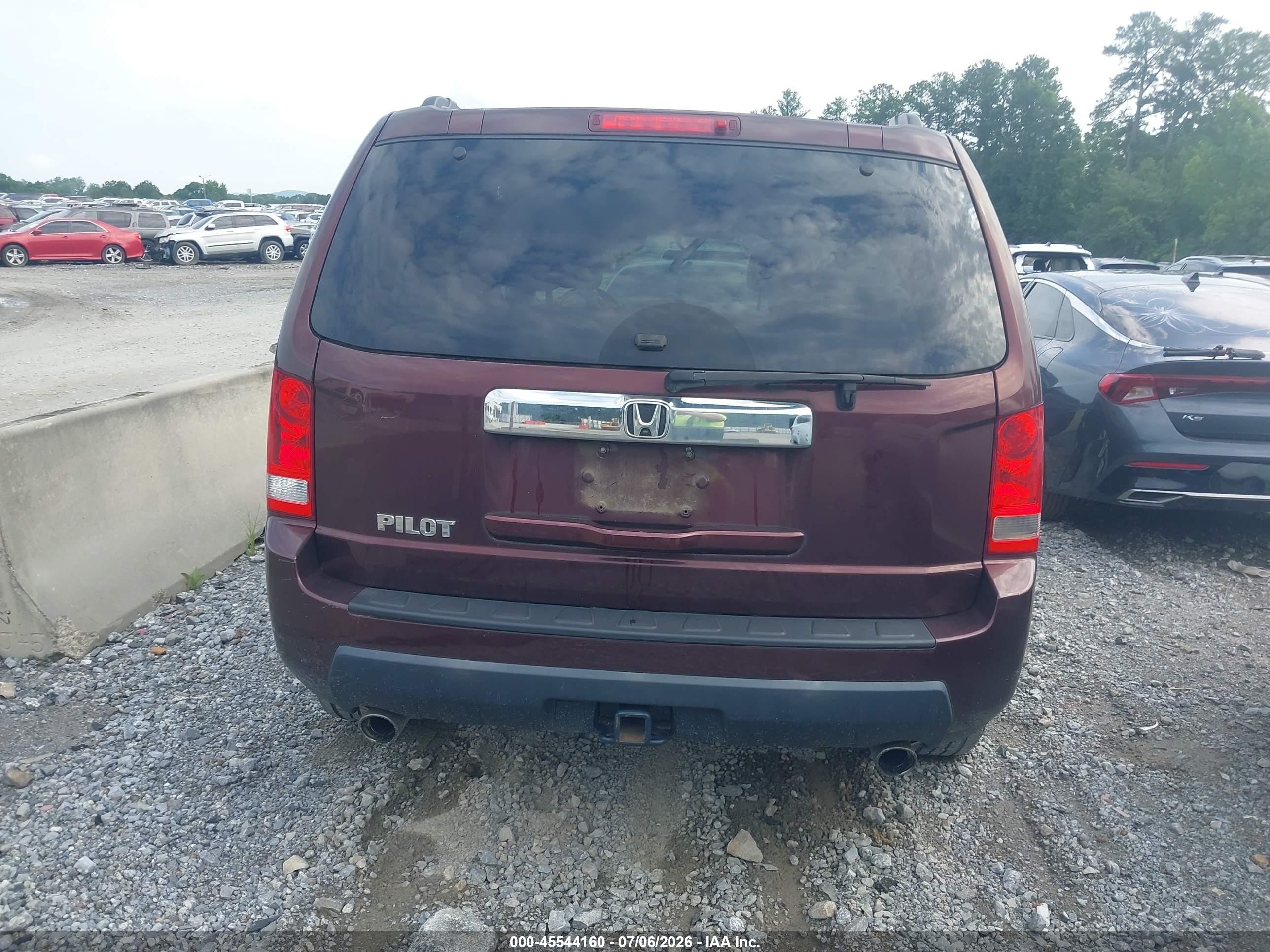 2010 Honda Pilot Ex Burgundy vin: 5FNYF3H43AB013757