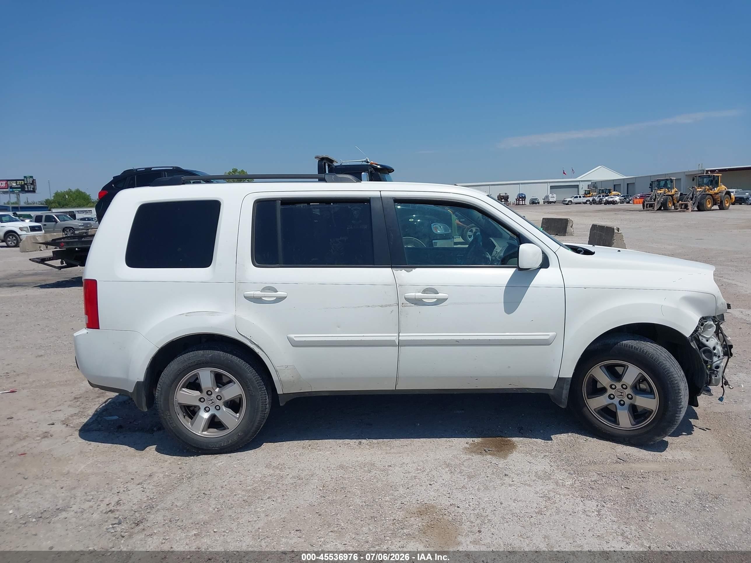 2010 Honda Pilot Ex White vin: 5FNYF3H43AB019591
