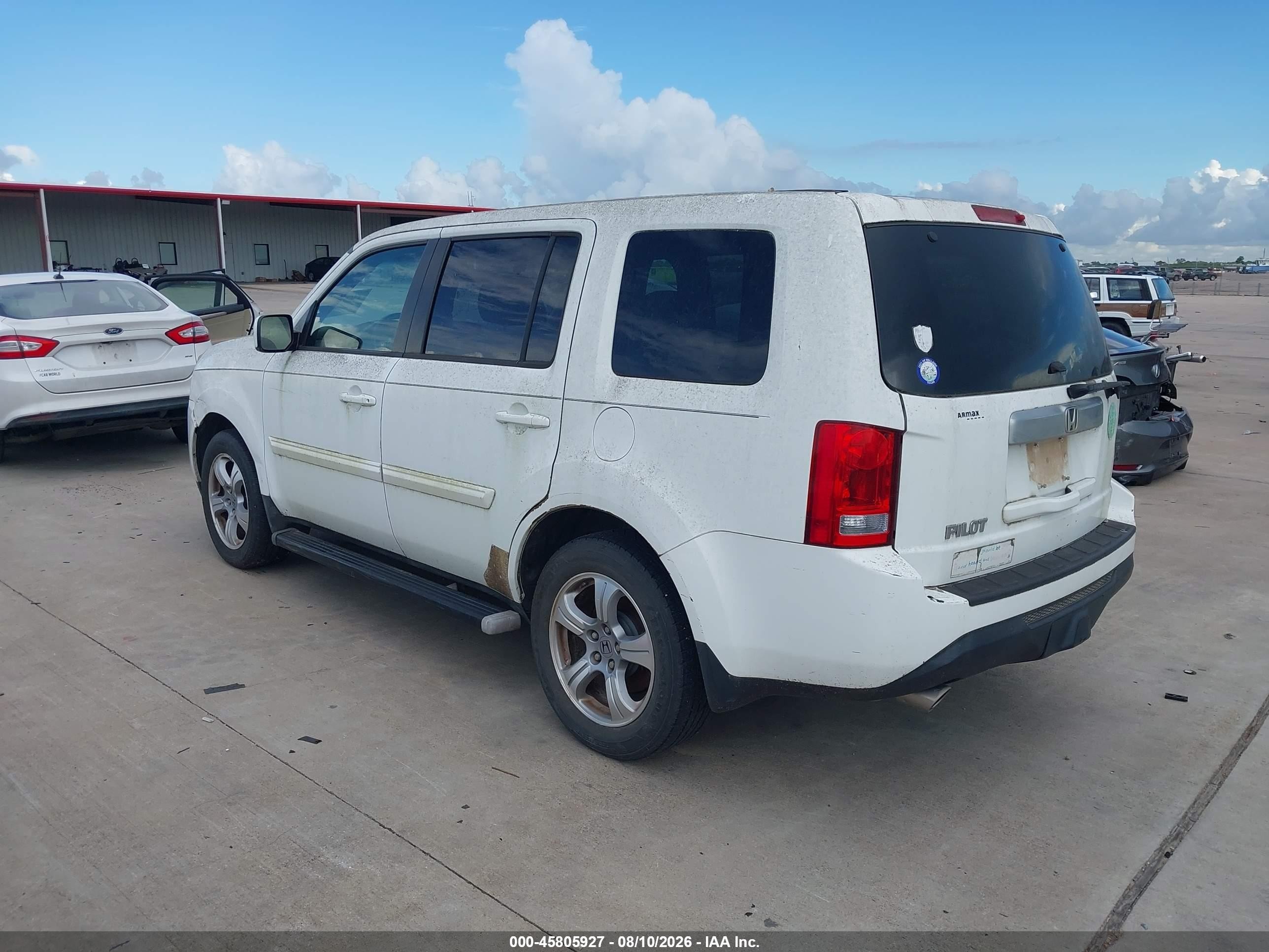 2012 Honda Pilot Ex White vin: 5FNYF3H43CB043344