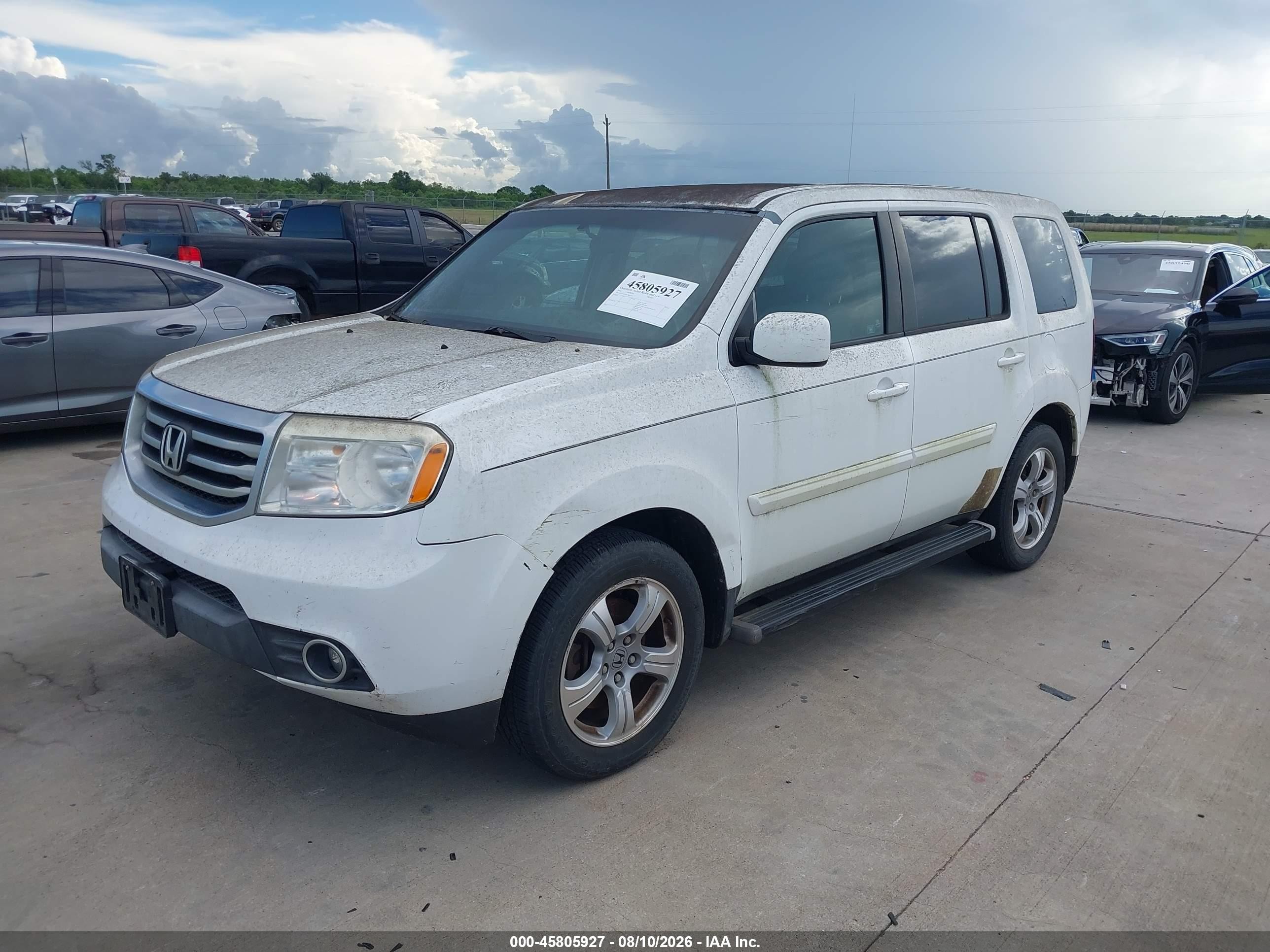 2012 Honda Pilot Ex White vin: 5FNYF3H43CB043344