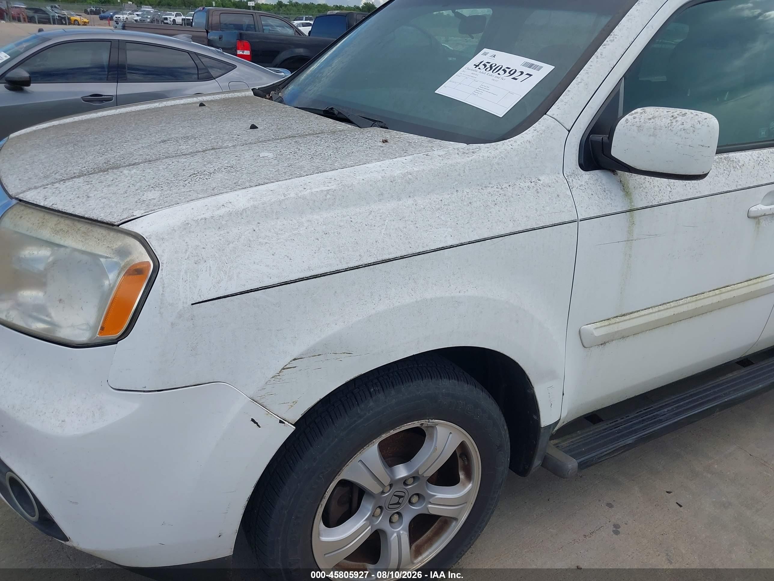 2012 Honda Pilot Ex White vin: 5FNYF3H43CB043344