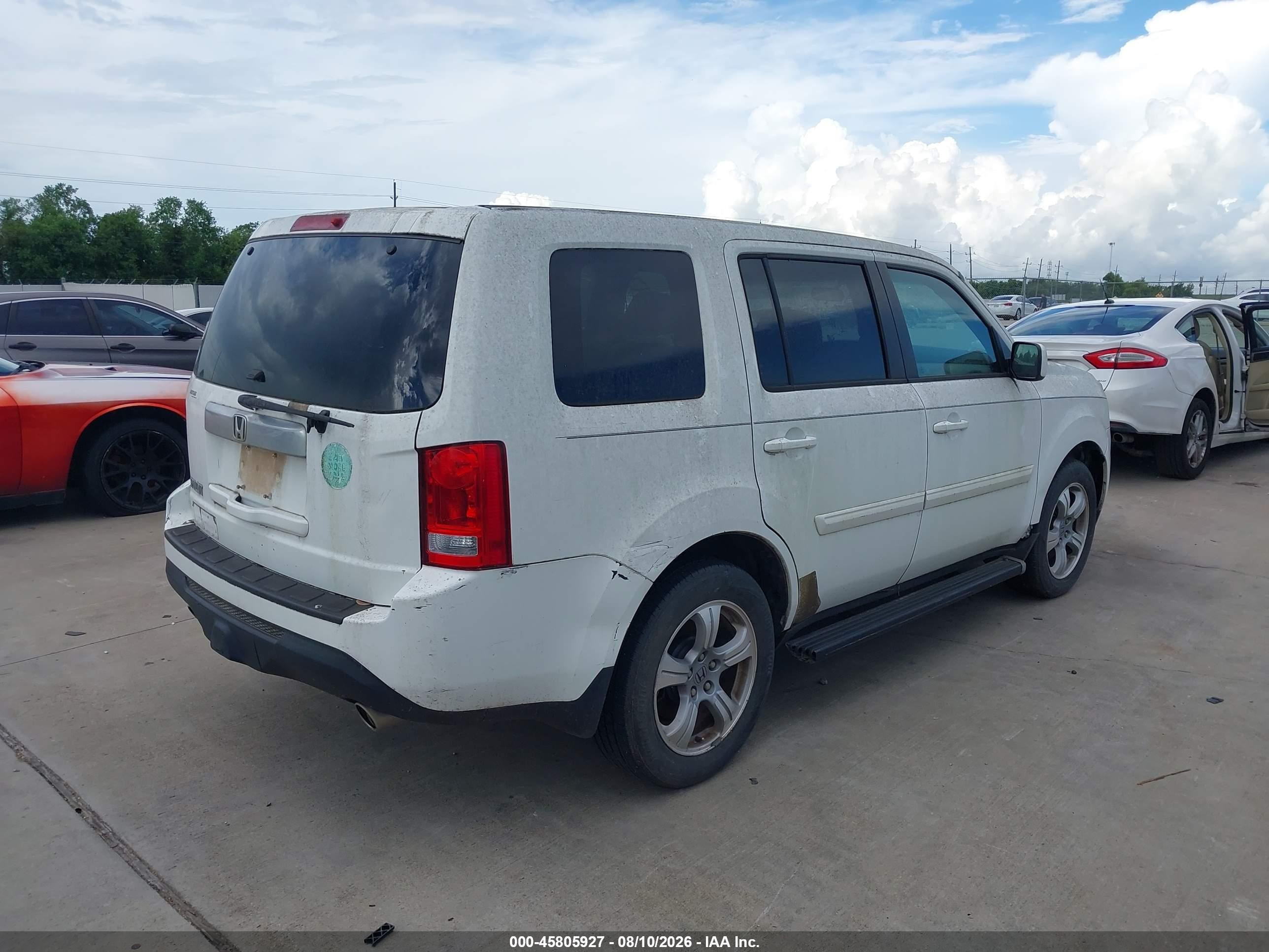 2012 Honda Pilot Ex White vin: 5FNYF3H43CB043344