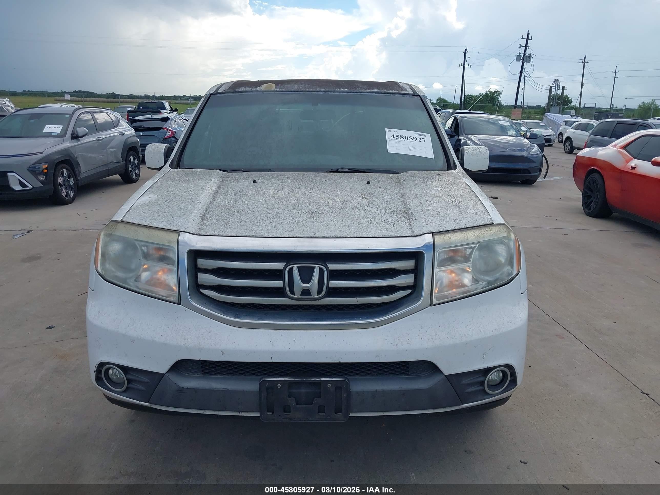 2012 Honda Pilot Ex White vin: 5FNYF3H43CB043344