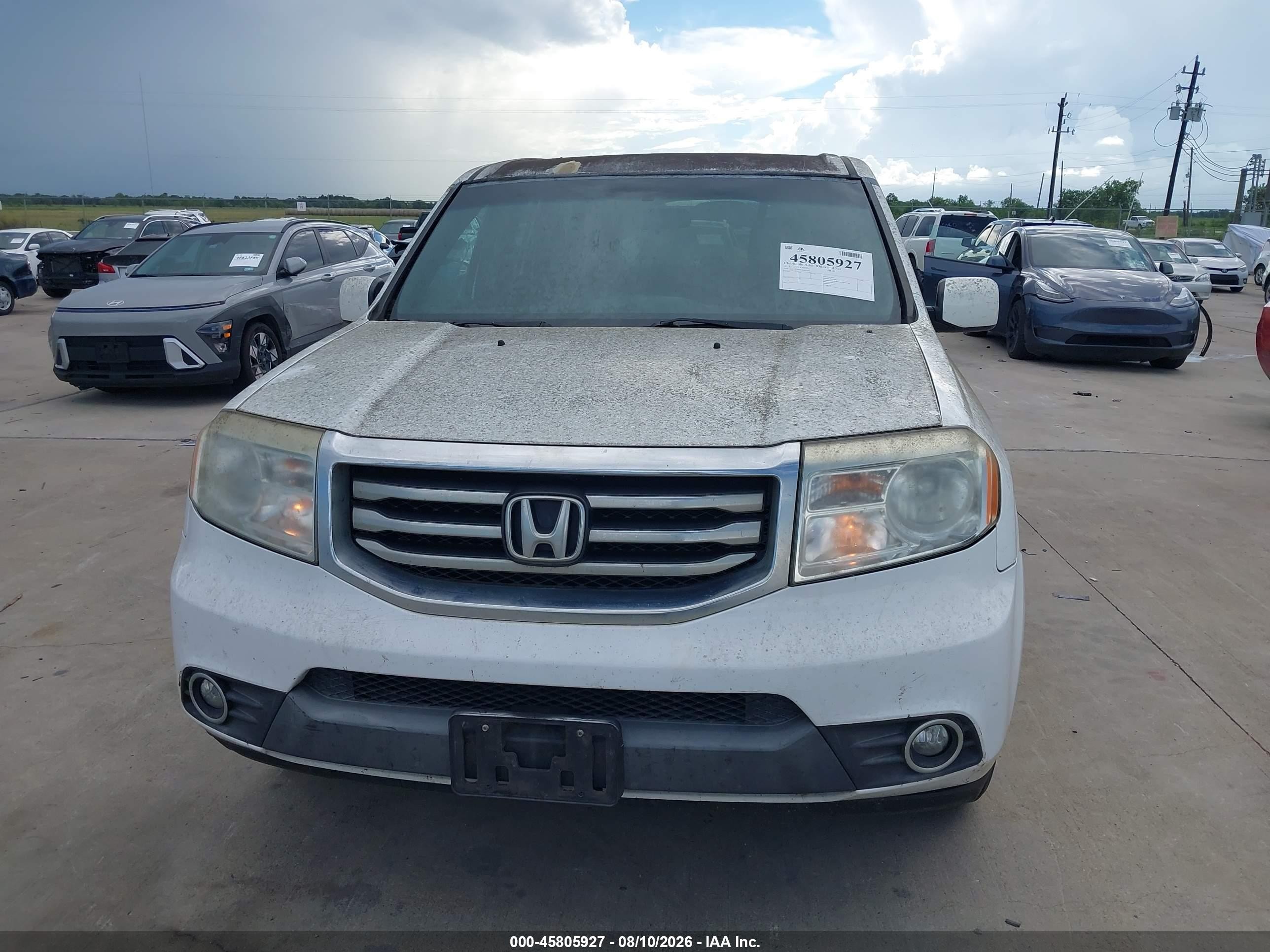 2012 Honda Pilot Ex White vin: 5FNYF3H43CB043344