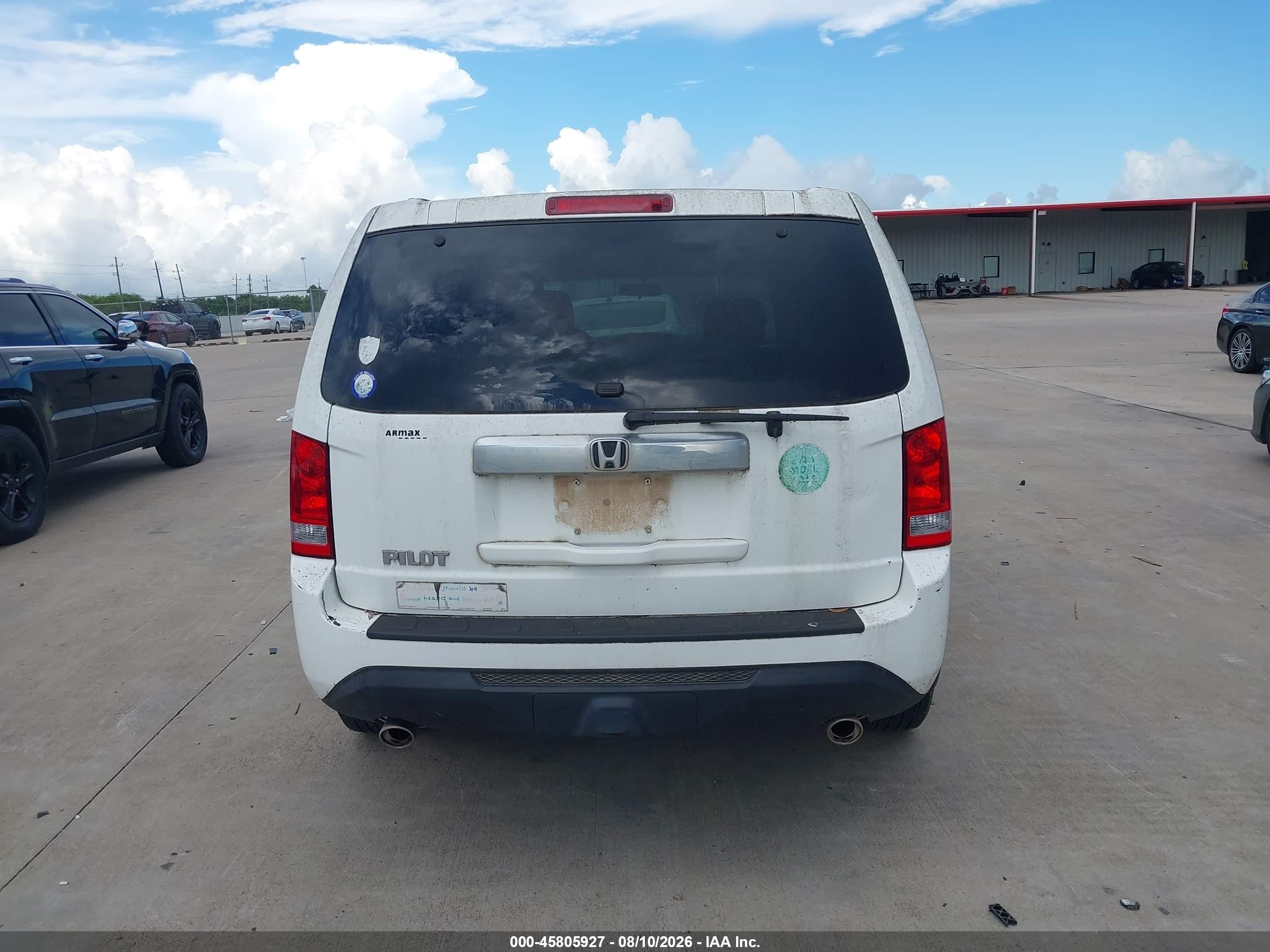 2012 Honda Pilot Ex White vin: 5FNYF3H43CB043344