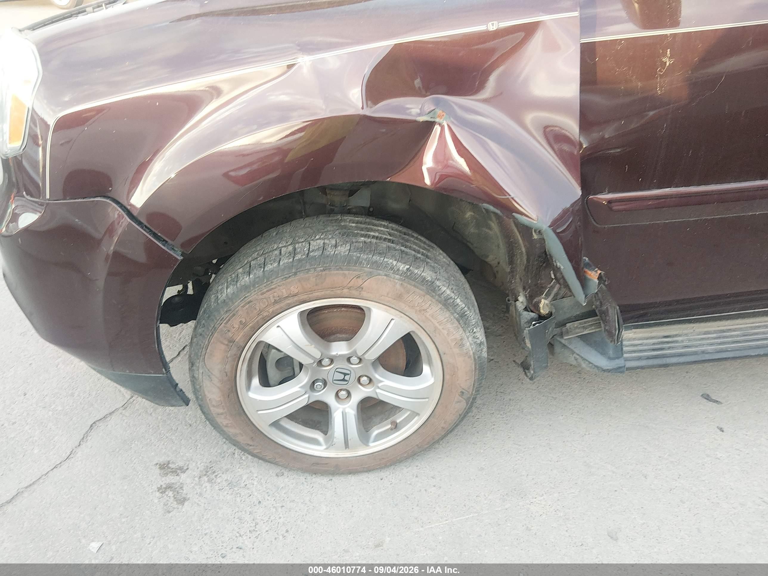 2013 Honda Pilot Ex Бордовый vin: 5FNYF3H43DB003055