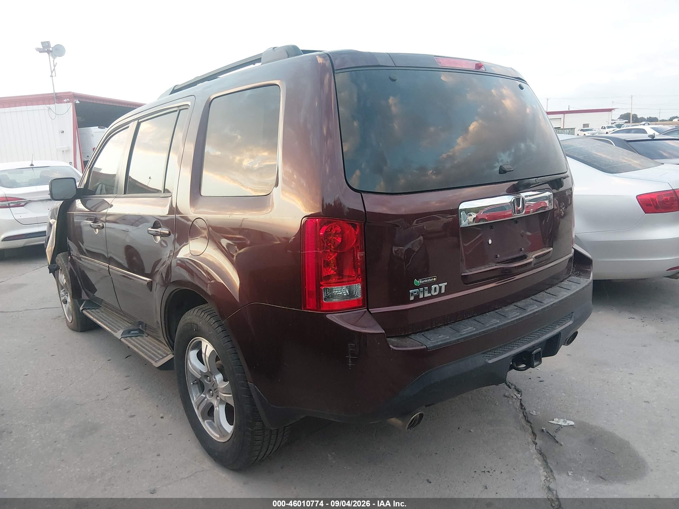 2013 Honda Pilot Ex Бордовый vin: 5FNYF3H43DB003055