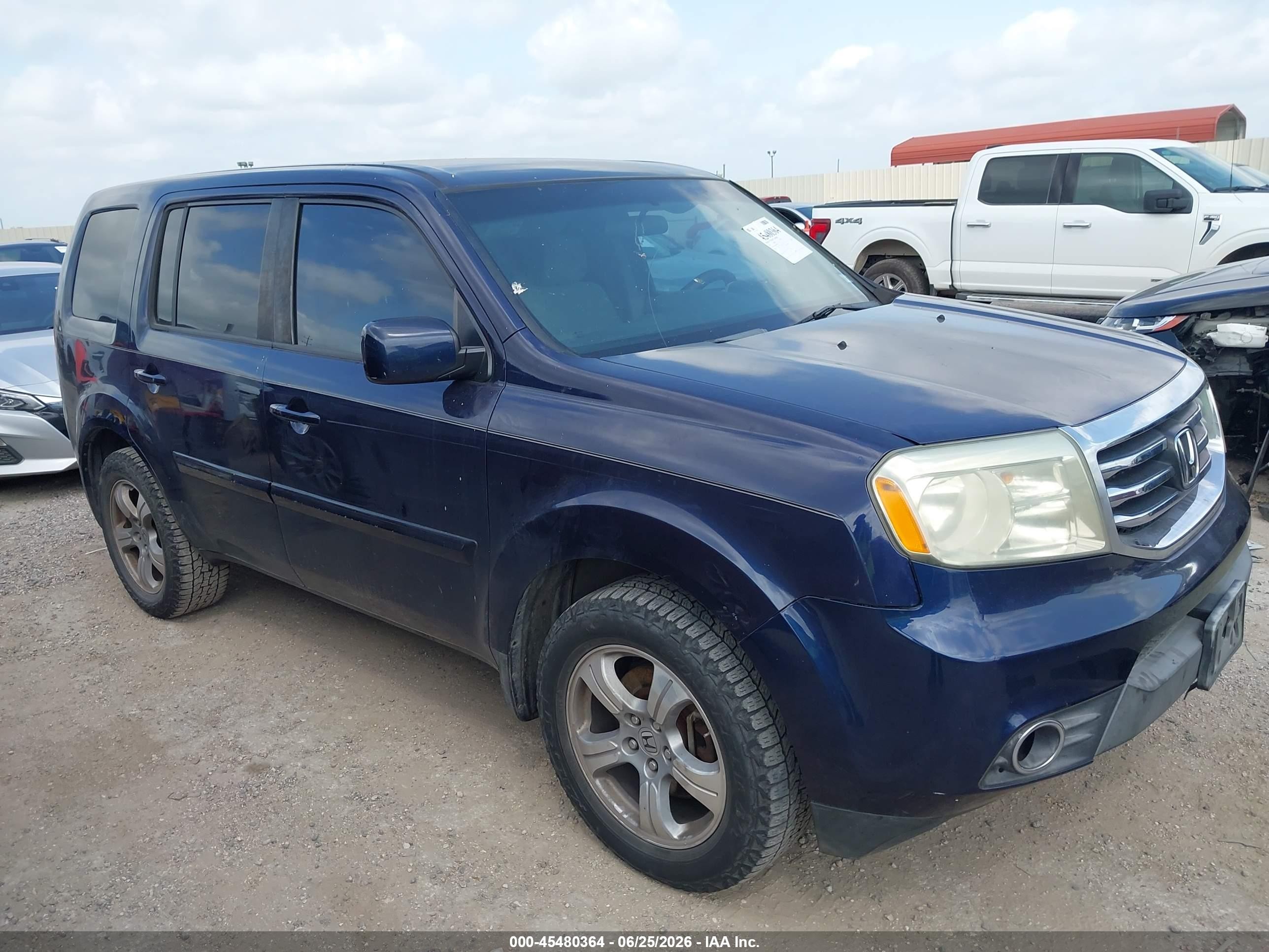 2013 Honda Pilot Ex Blue vin: 5FNYF3H43DB039344