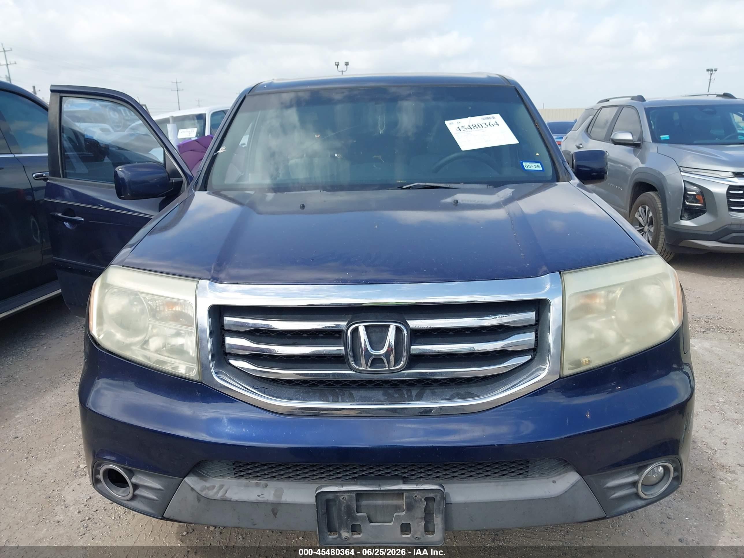 2013 Honda Pilot Ex Blue vin: 5FNYF3H43DB039344
