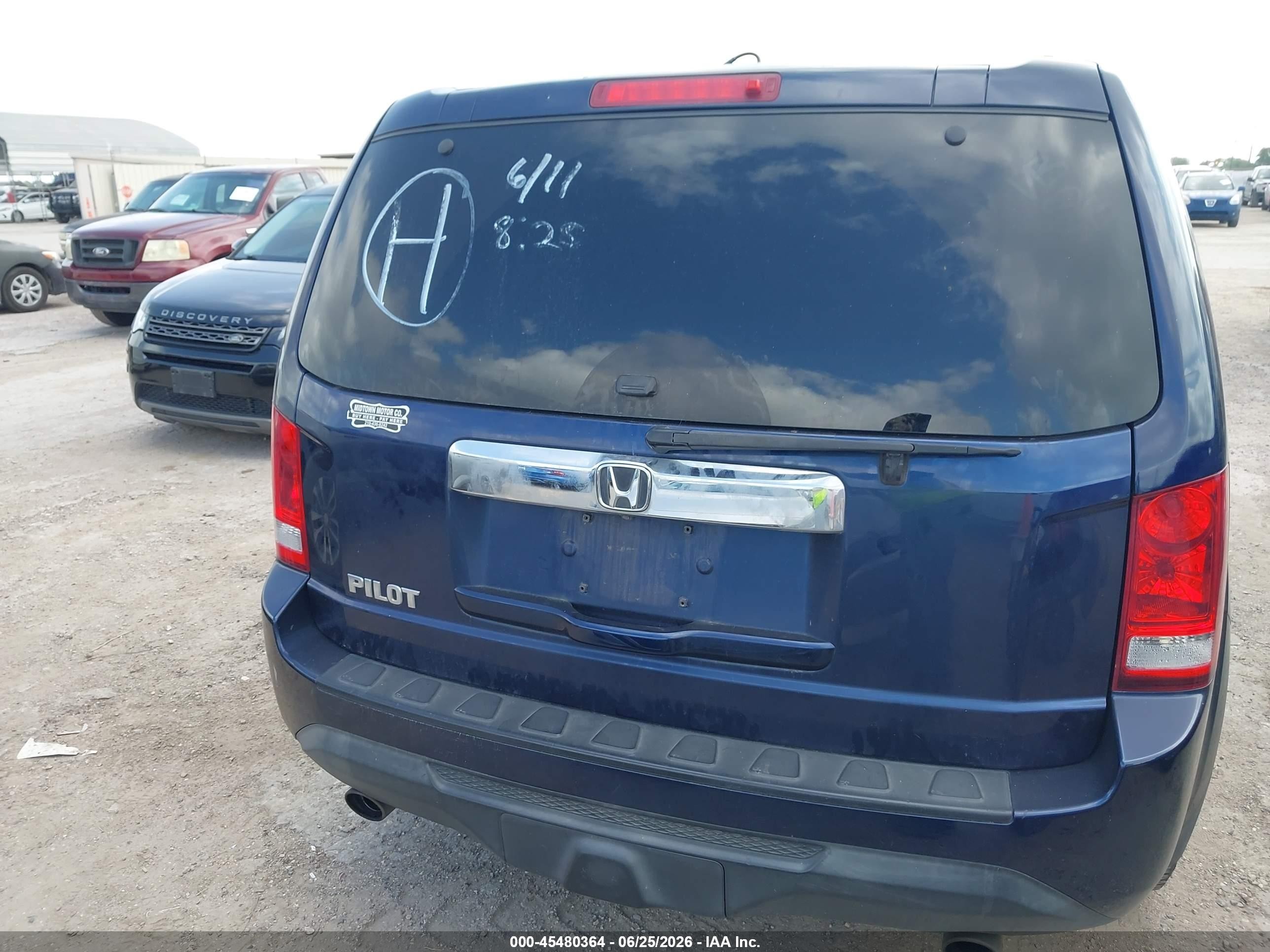 2013 Honda Pilot Ex Blue vin: 5FNYF3H43DB039344