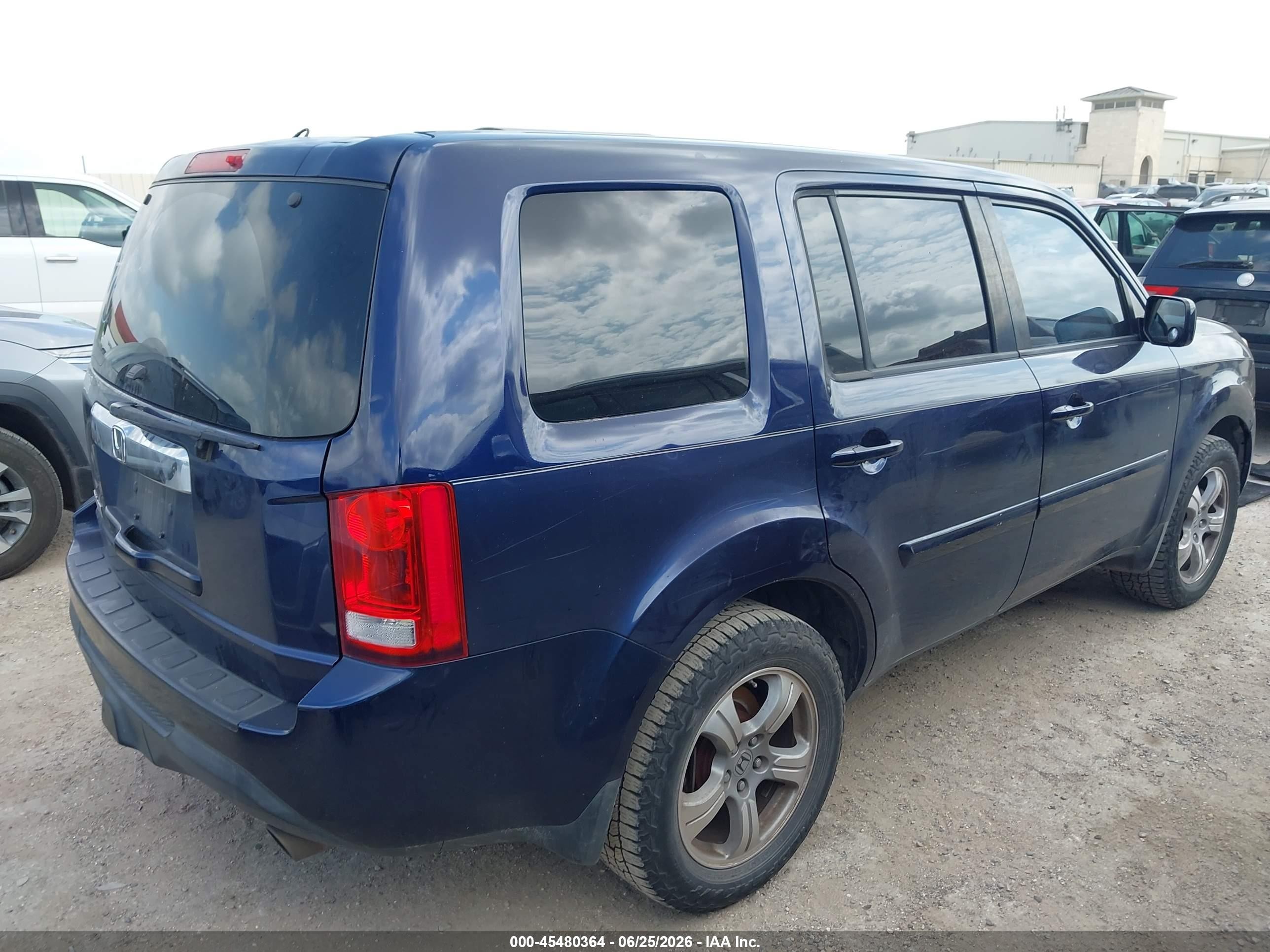 2013 Honda Pilot Ex Blue vin: 5FNYF3H43DB039344