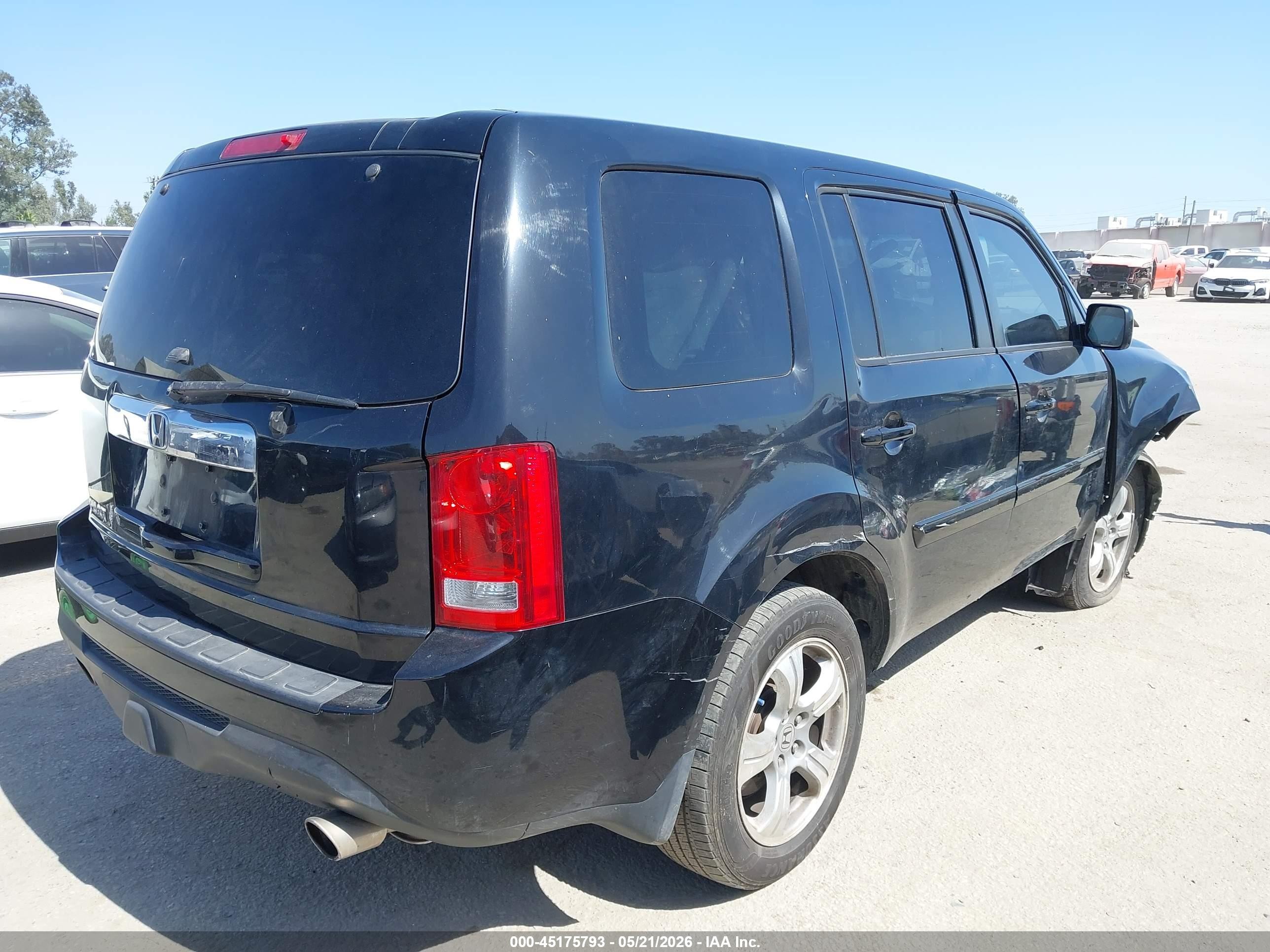 2014 Honda Pilot Ex Black vin: 5FNYF3H43EB026496