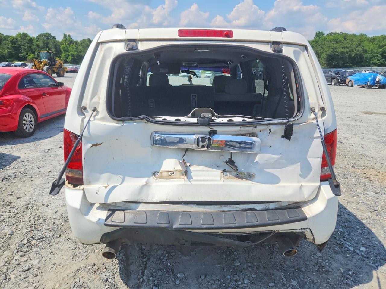 2010 Honda Pilot Ex White vin: 5FNYF3H44AB001231