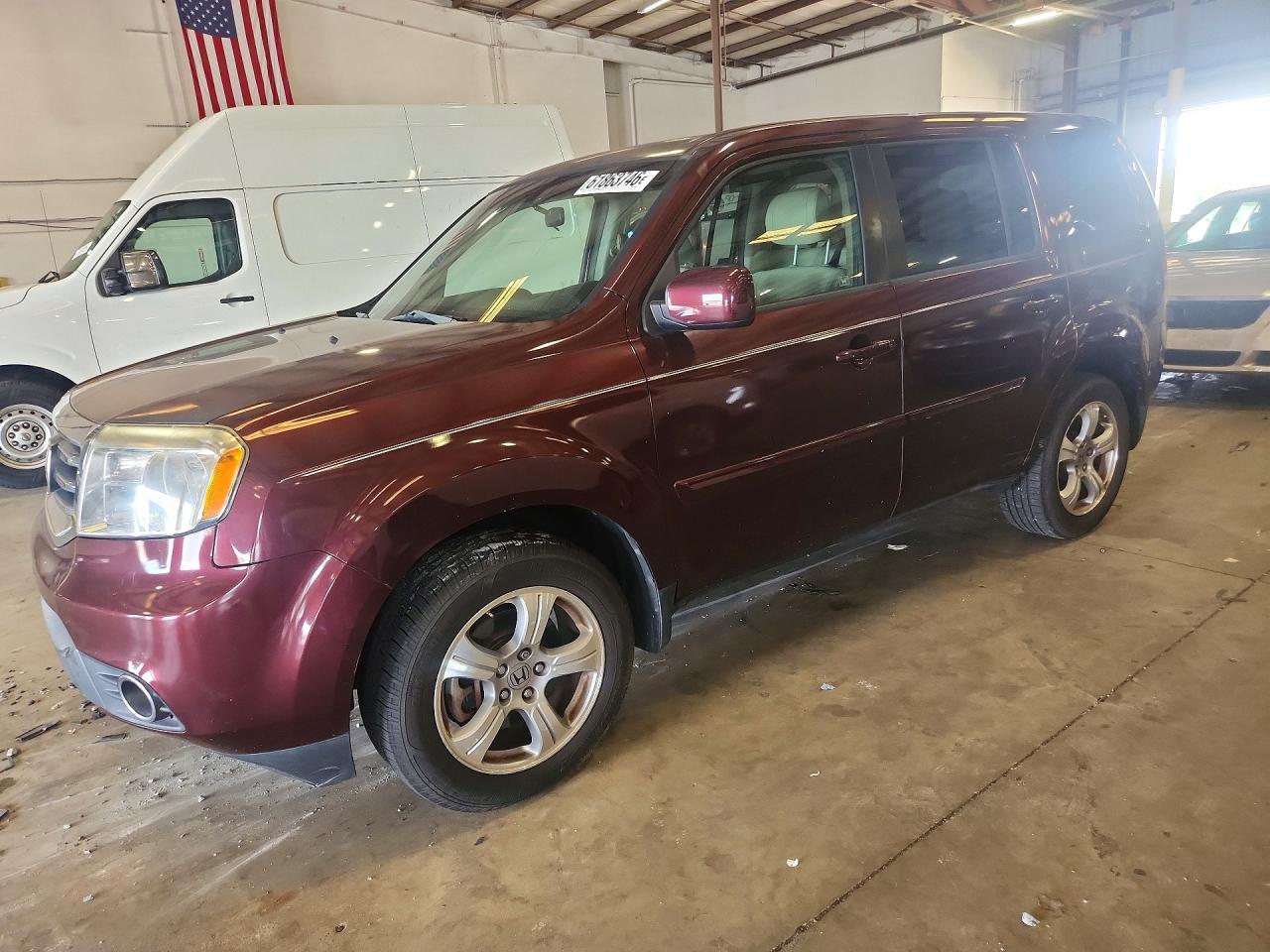 2012 Honda Pilot Ex Maroon vin: 5FNYF3H44CB036841