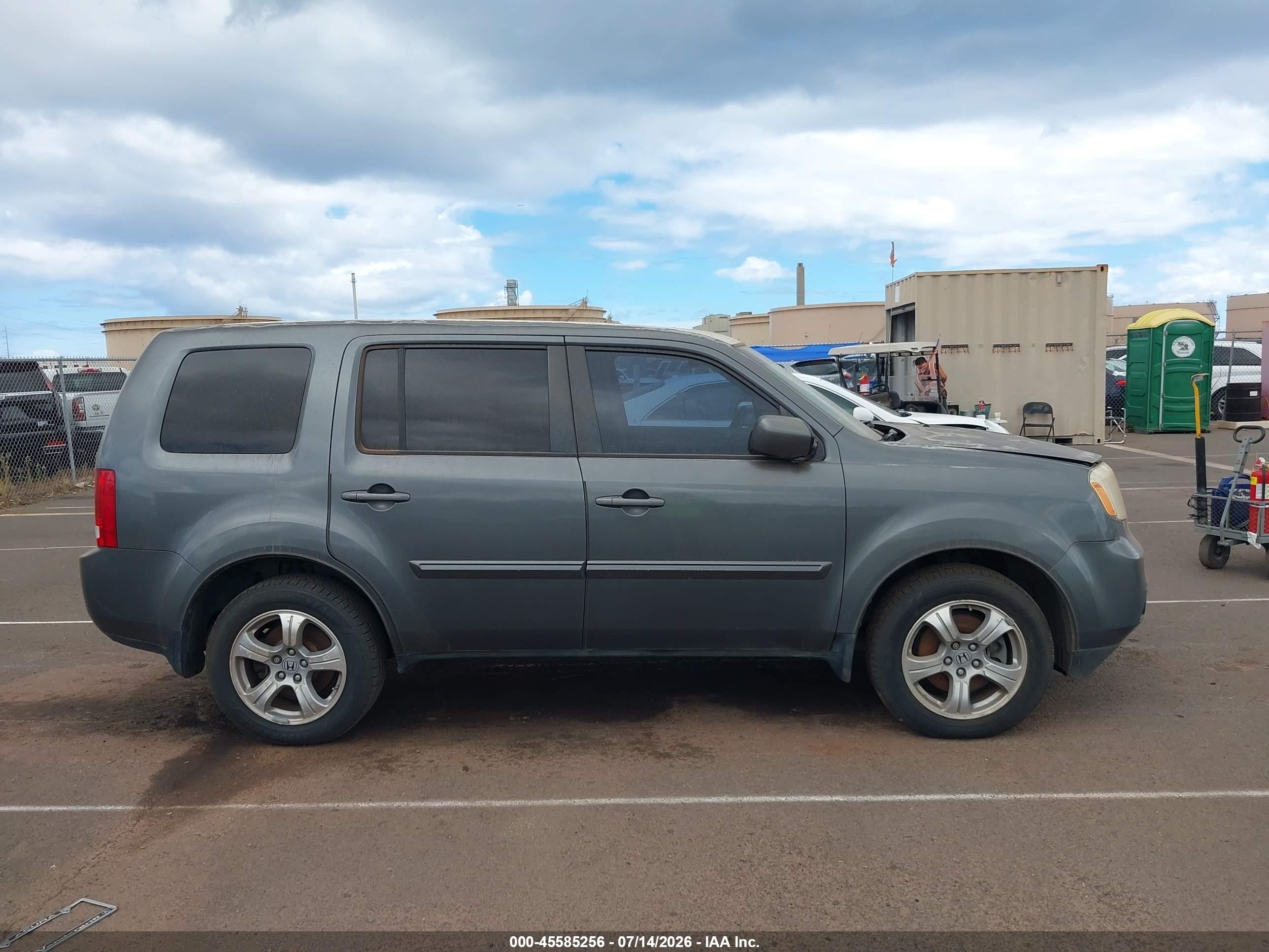 2012 Honda Pilot Ex Gray vin: 5FNYF3H44CB043658