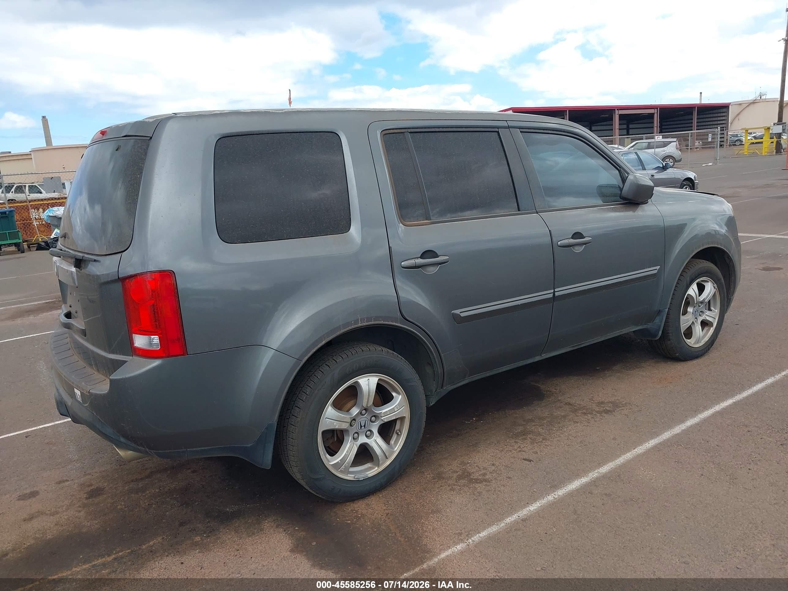 2012 Honda Pilot Ex Gray vin: 5FNYF3H44CB043658