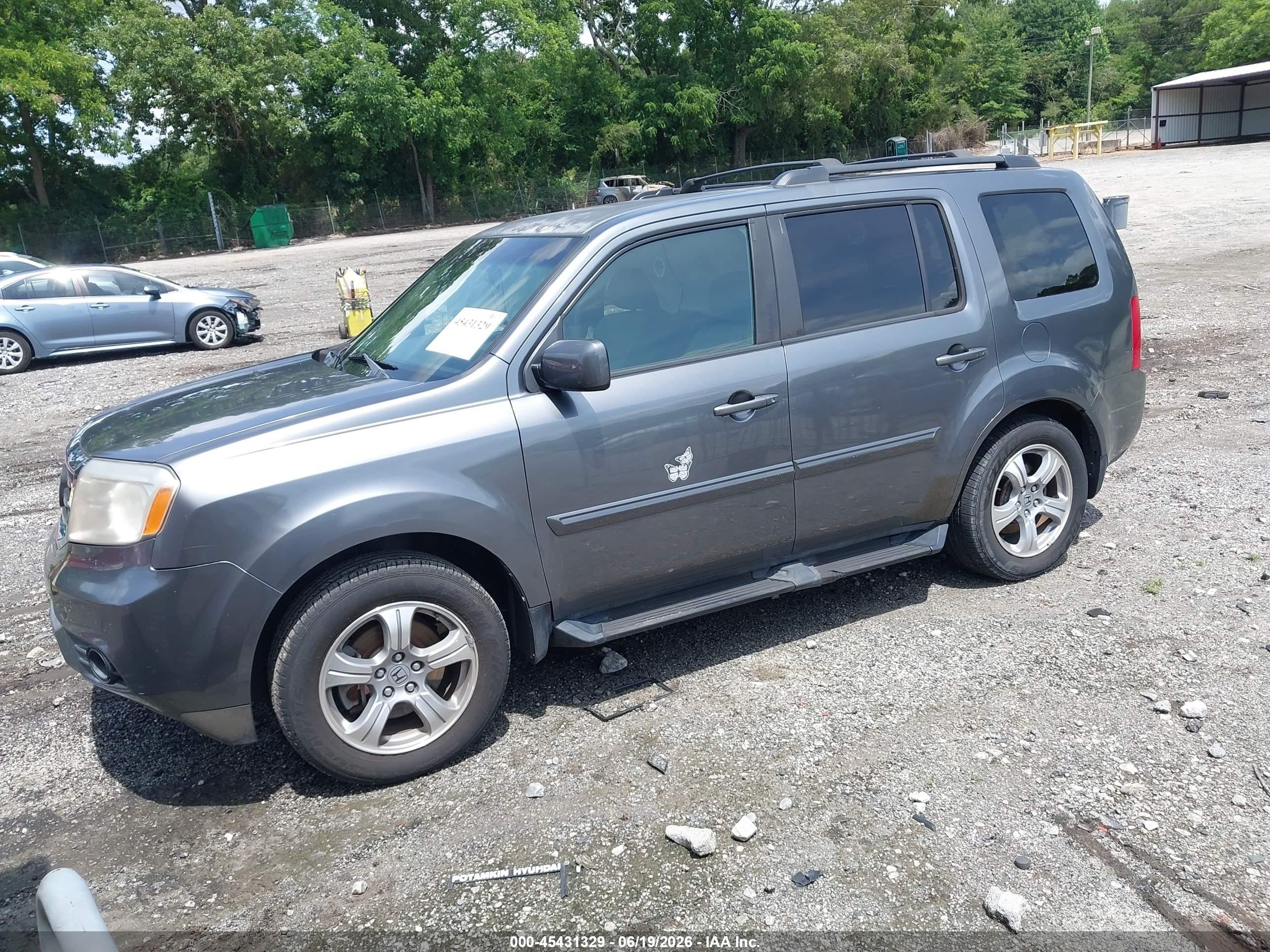 2013 Honda Pilot Ex Gray vin: 5FNYF3H44DB004201