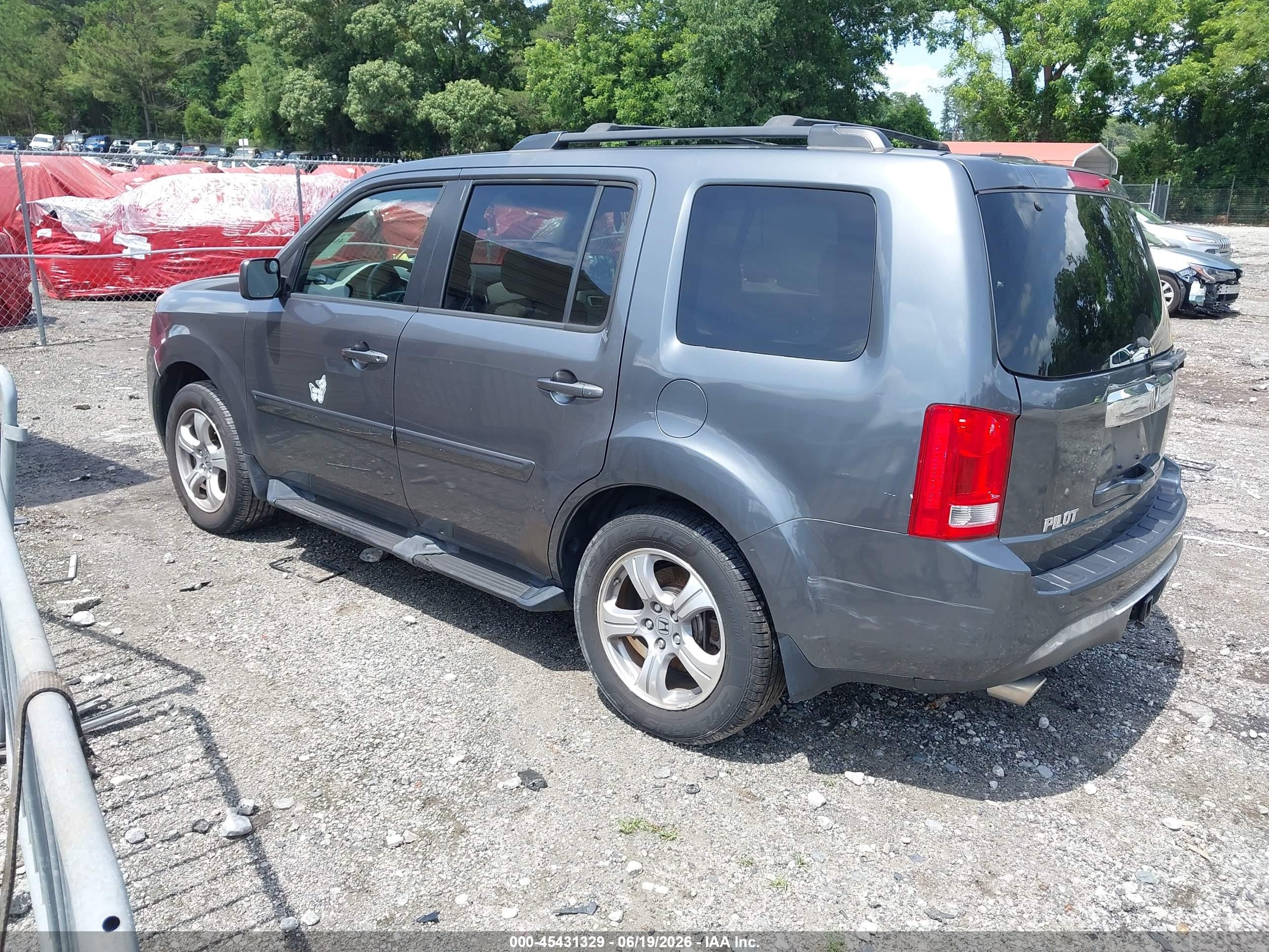 2013 Honda Pilot Ex Gray vin: 5FNYF3H44DB004201