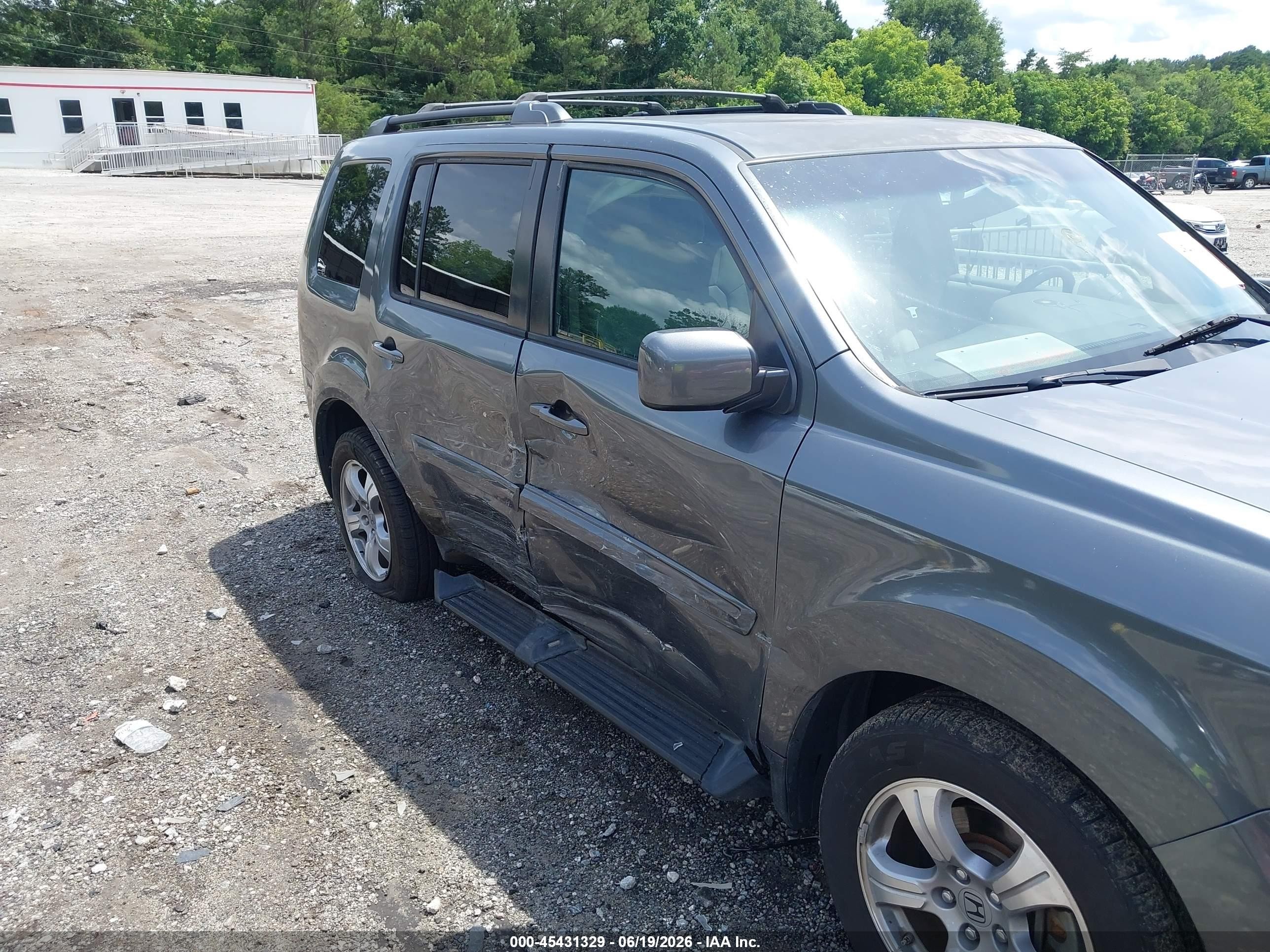 2013 Honda Pilot Ex Gray vin: 5FNYF3H44DB004201