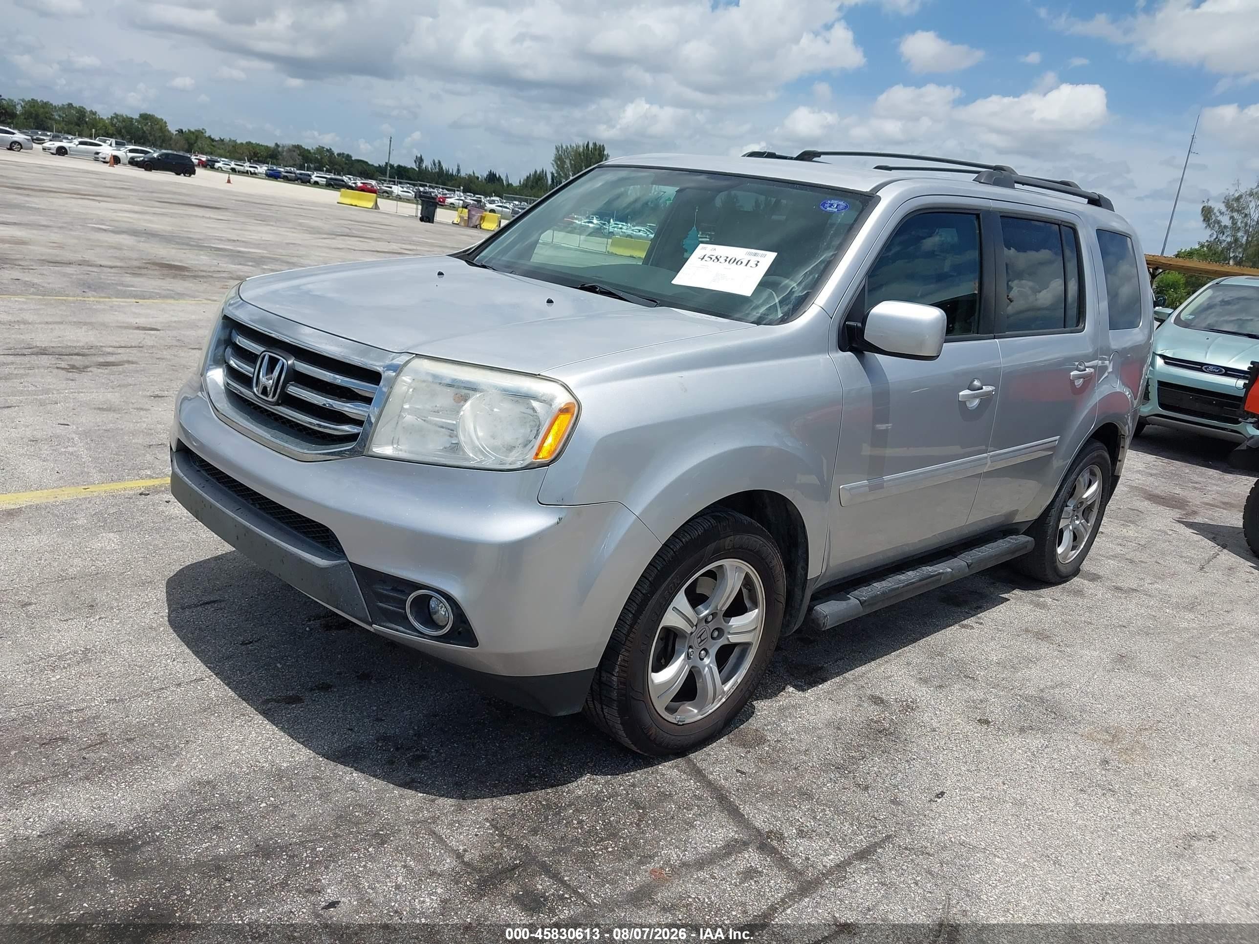 2013 Honda Pilot Ex Silver vin: 5FNYF3H44DB029308