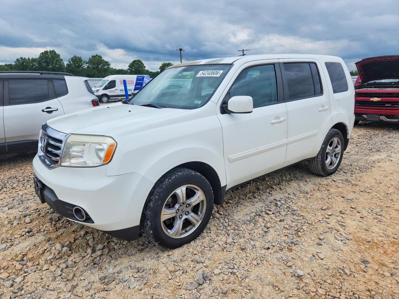 2013 Honda Pilot White vin: 5FNYF3H44DB040826