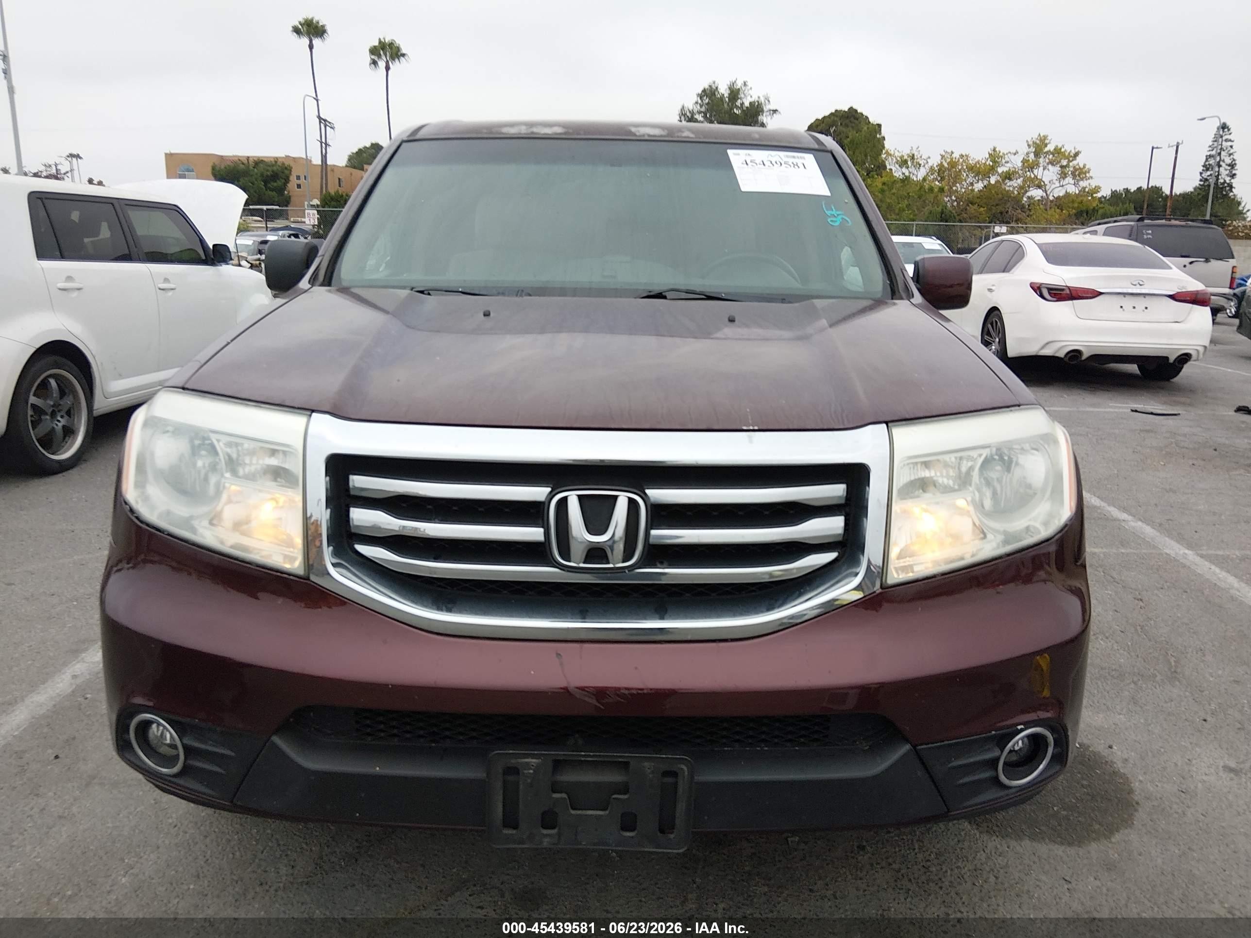 2015 Honda Pilot Ex Burgundy vin: 5FNYF3H44FB023253