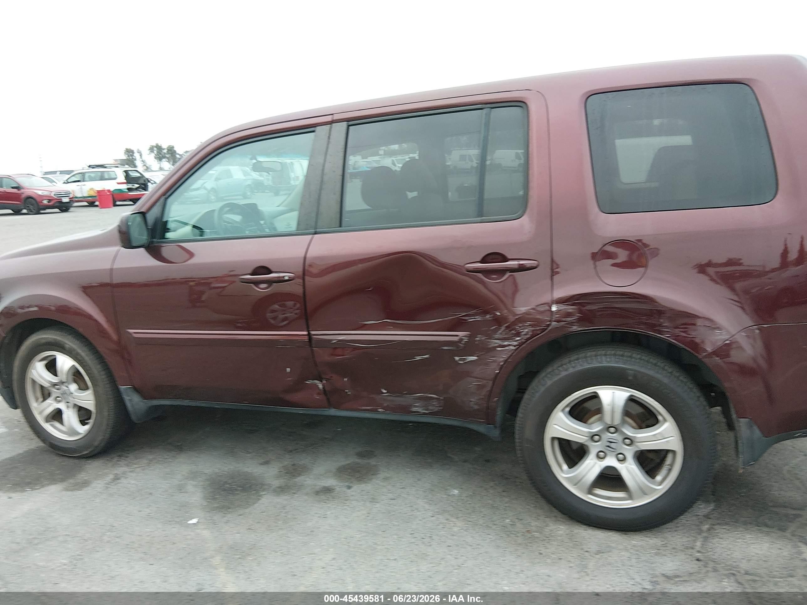 2015 Honda Pilot Ex Burgundy vin: 5FNYF3H44FB023253