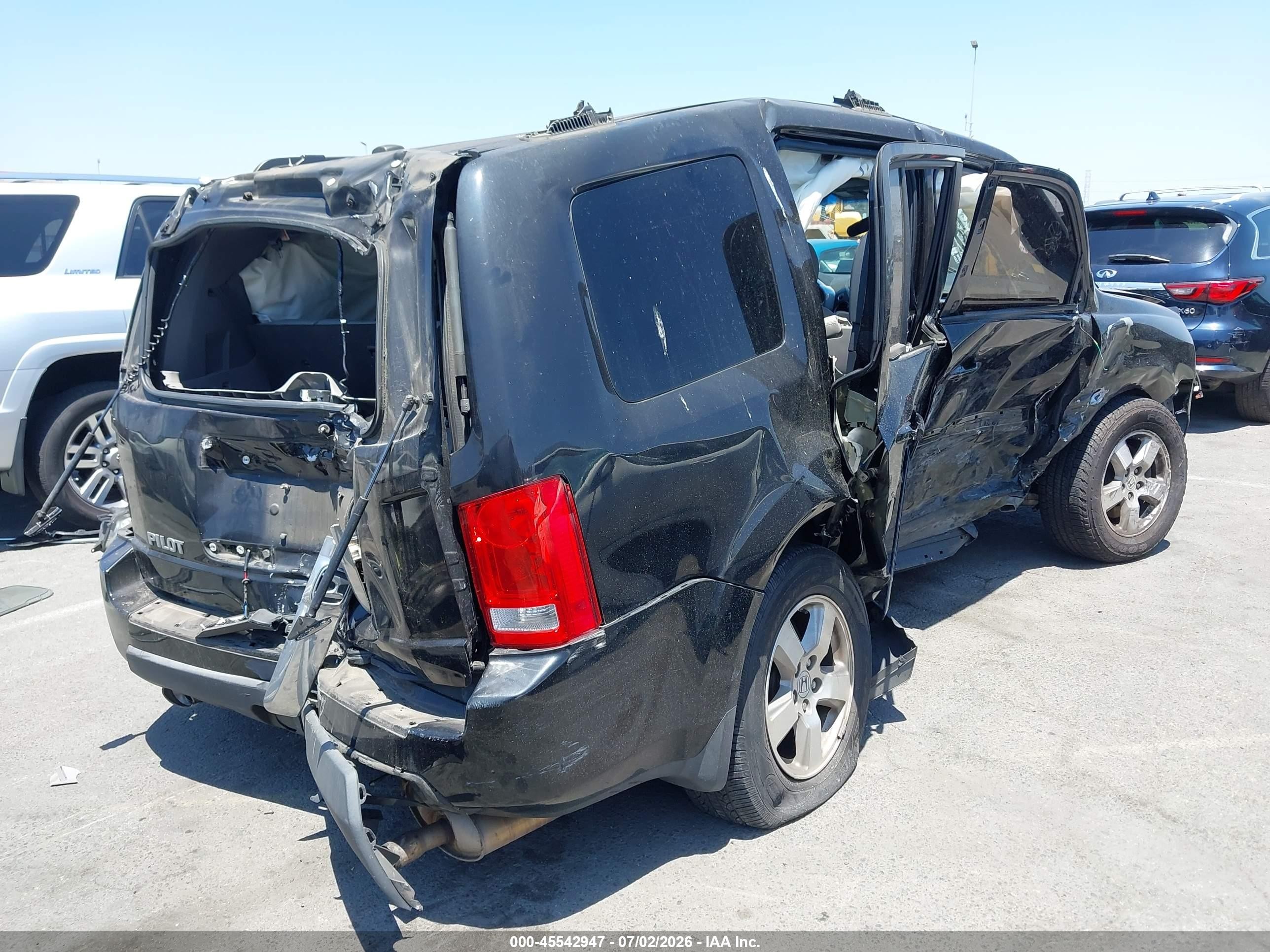 2011 Honda Pilot Ex Black vin: 5FNYF3H45BB007489