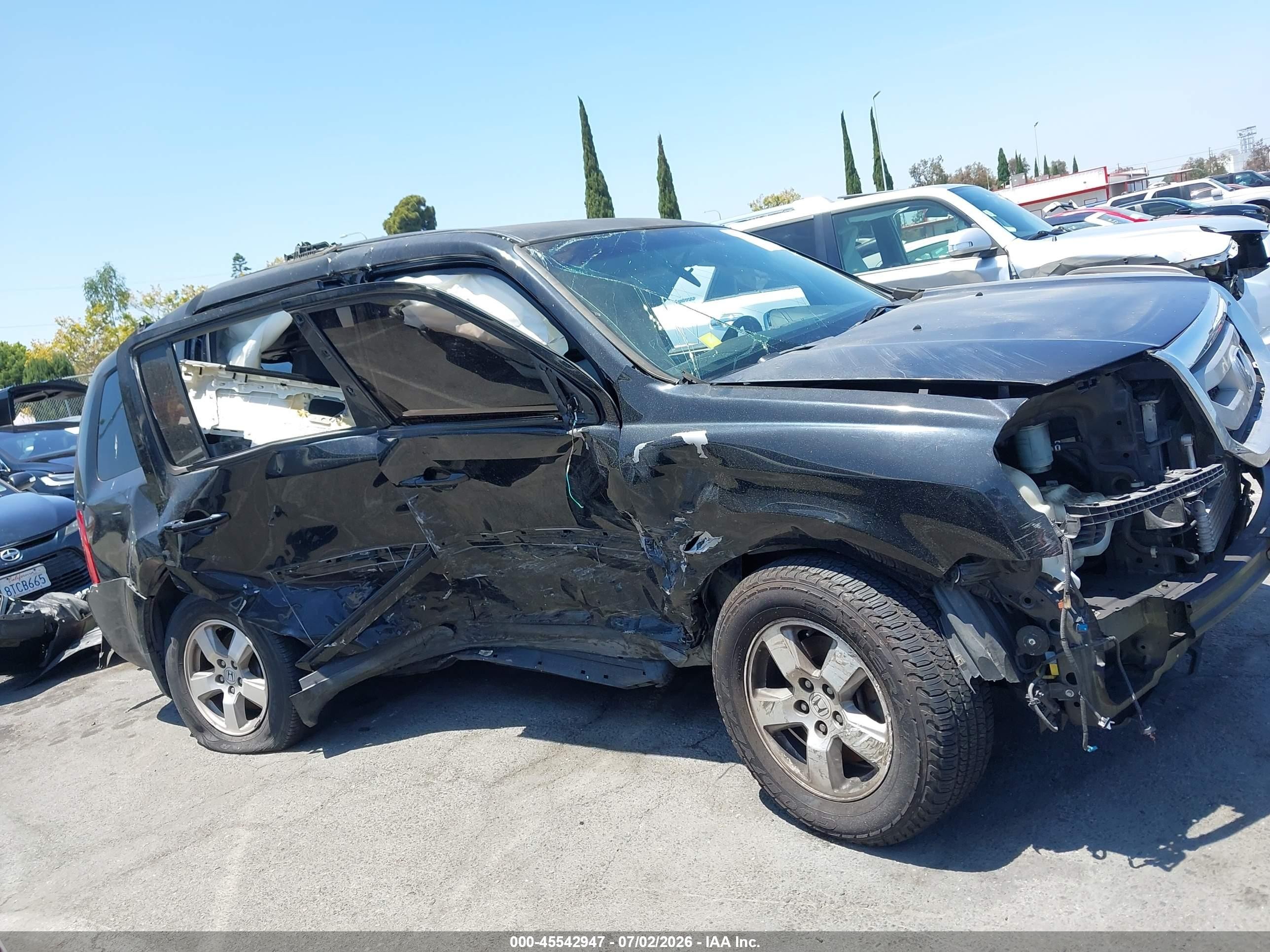 2011 Honda Pilot Ex Black vin: 5FNYF3H45BB007489