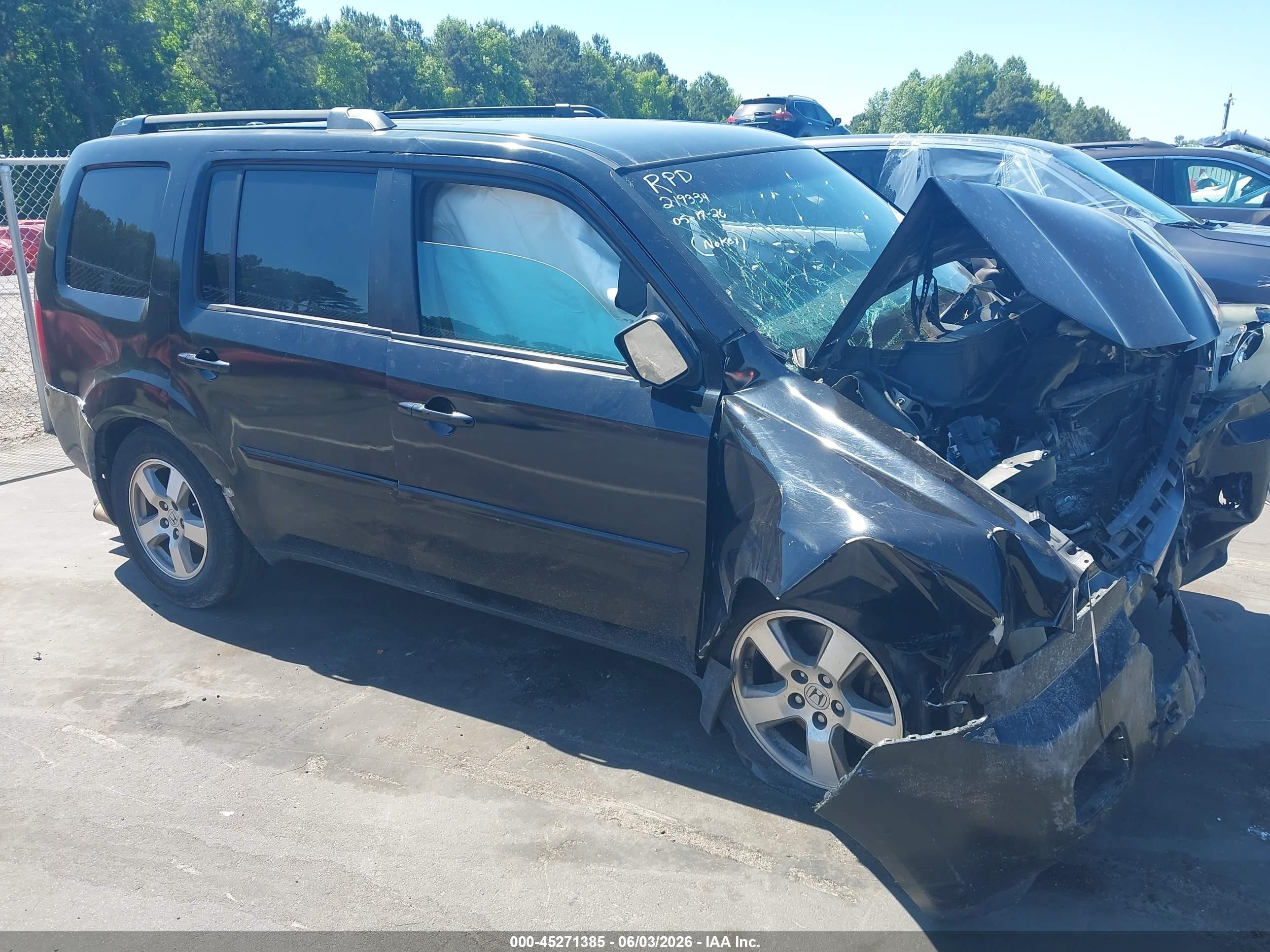 2011 Honda Pilot Ex Black vin: 5FNYF3H45BB053968