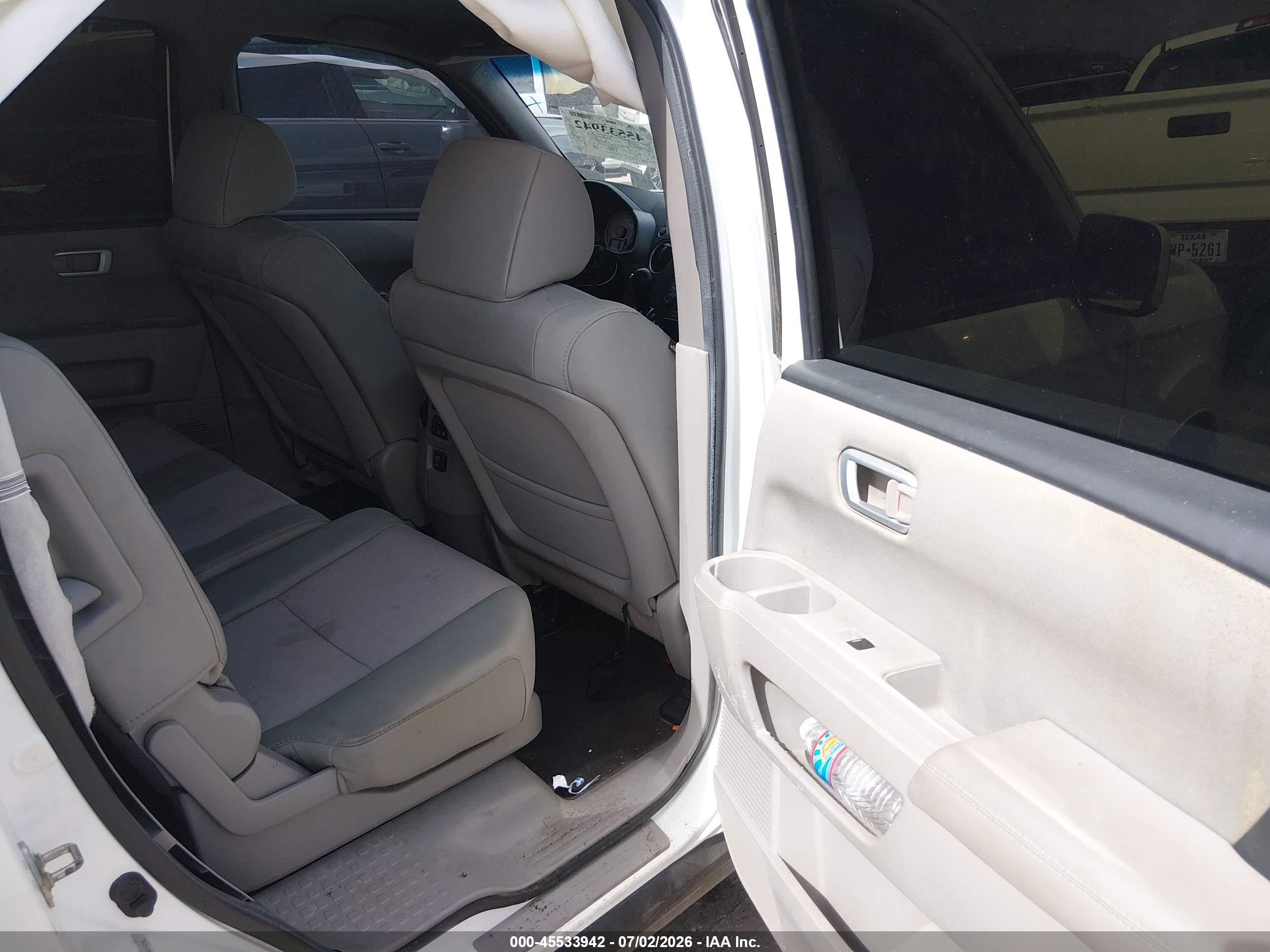 2012 Honda Pilot Ex White vin: 5FNYF3H45CB009292