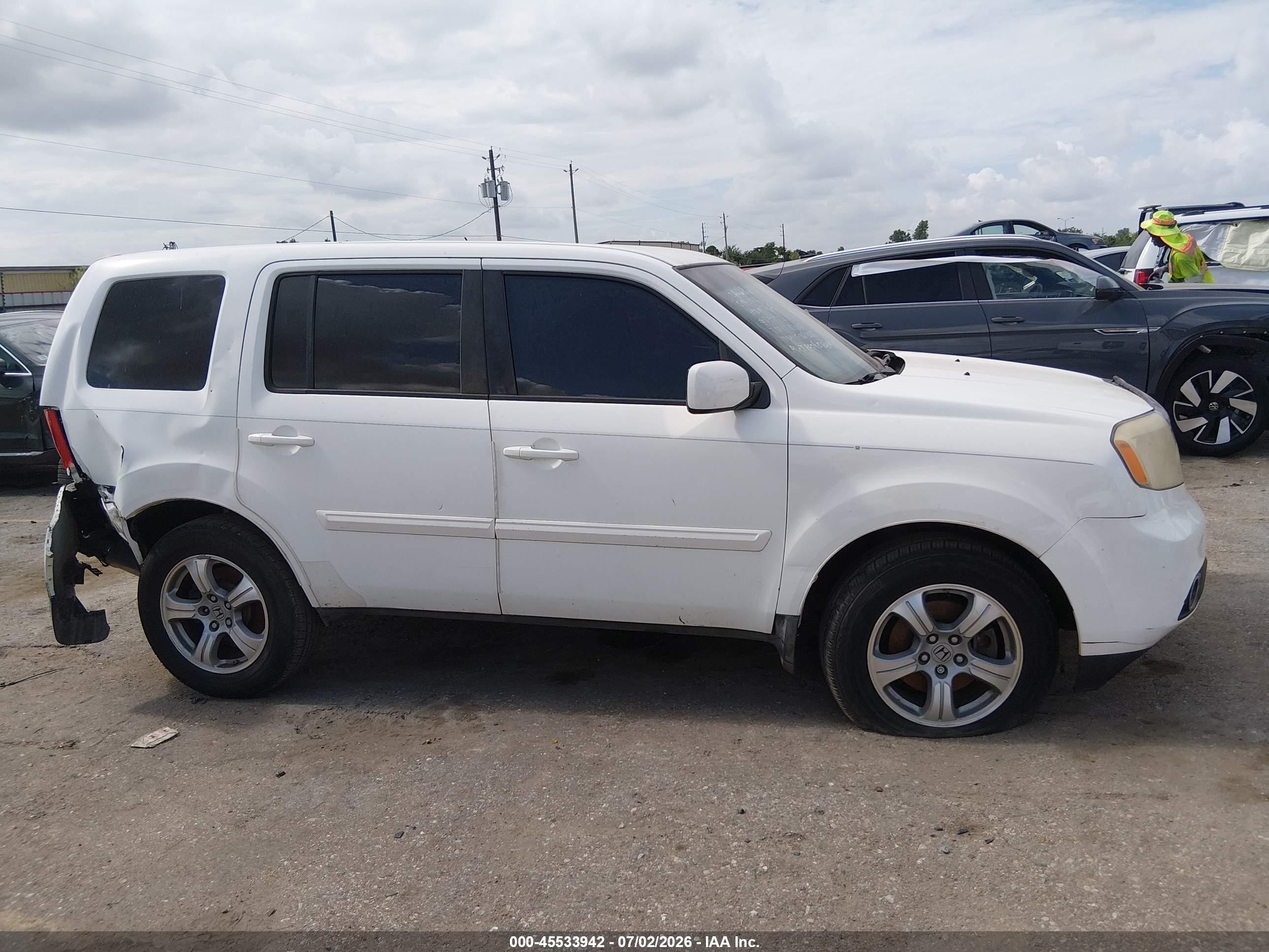2012 Honda Pilot Ex White vin: 5FNYF3H45CB009292