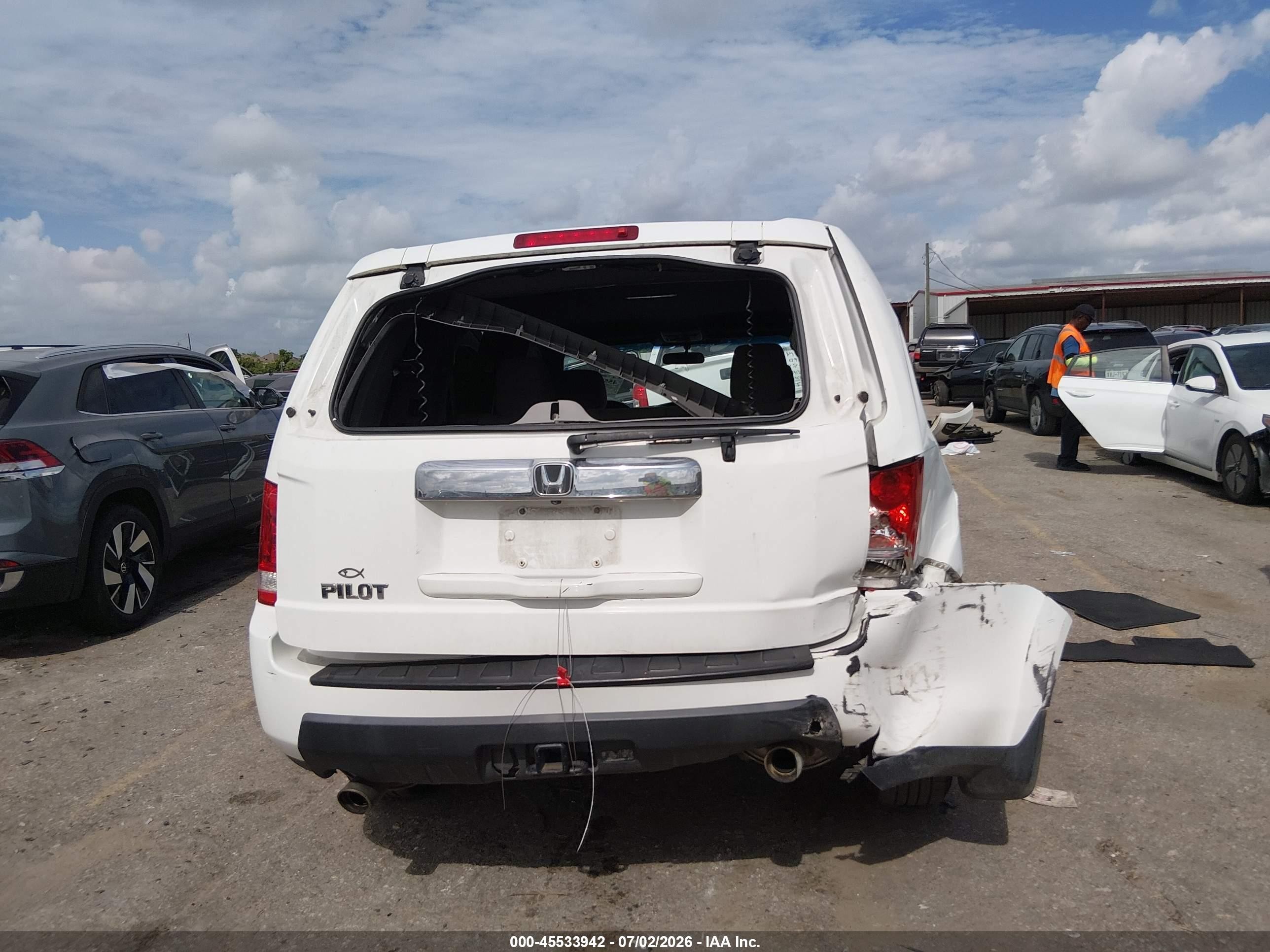 2012 Honda Pilot Ex White vin: 5FNYF3H45CB009292